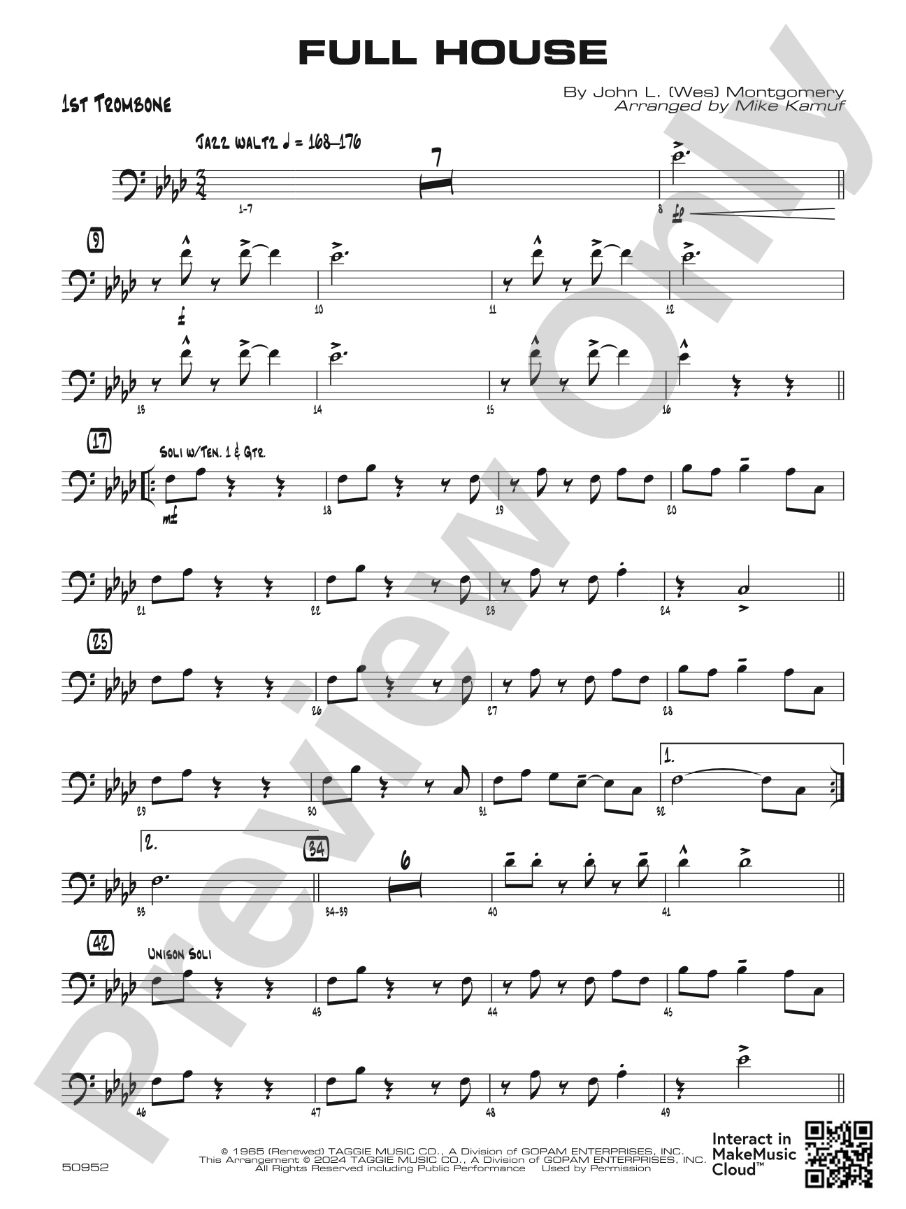 Full House: 1st Trombone