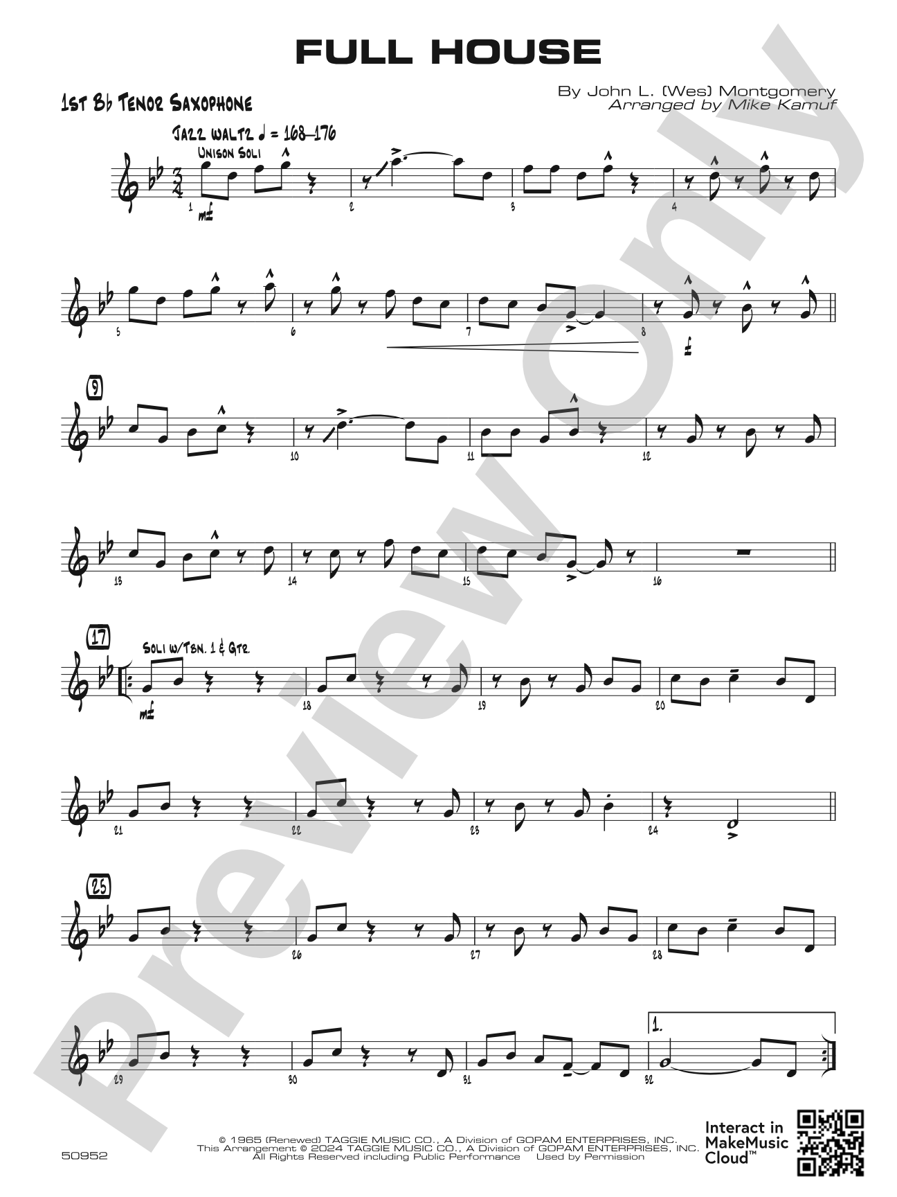 Full House: B-flat Tenor Saxophone
