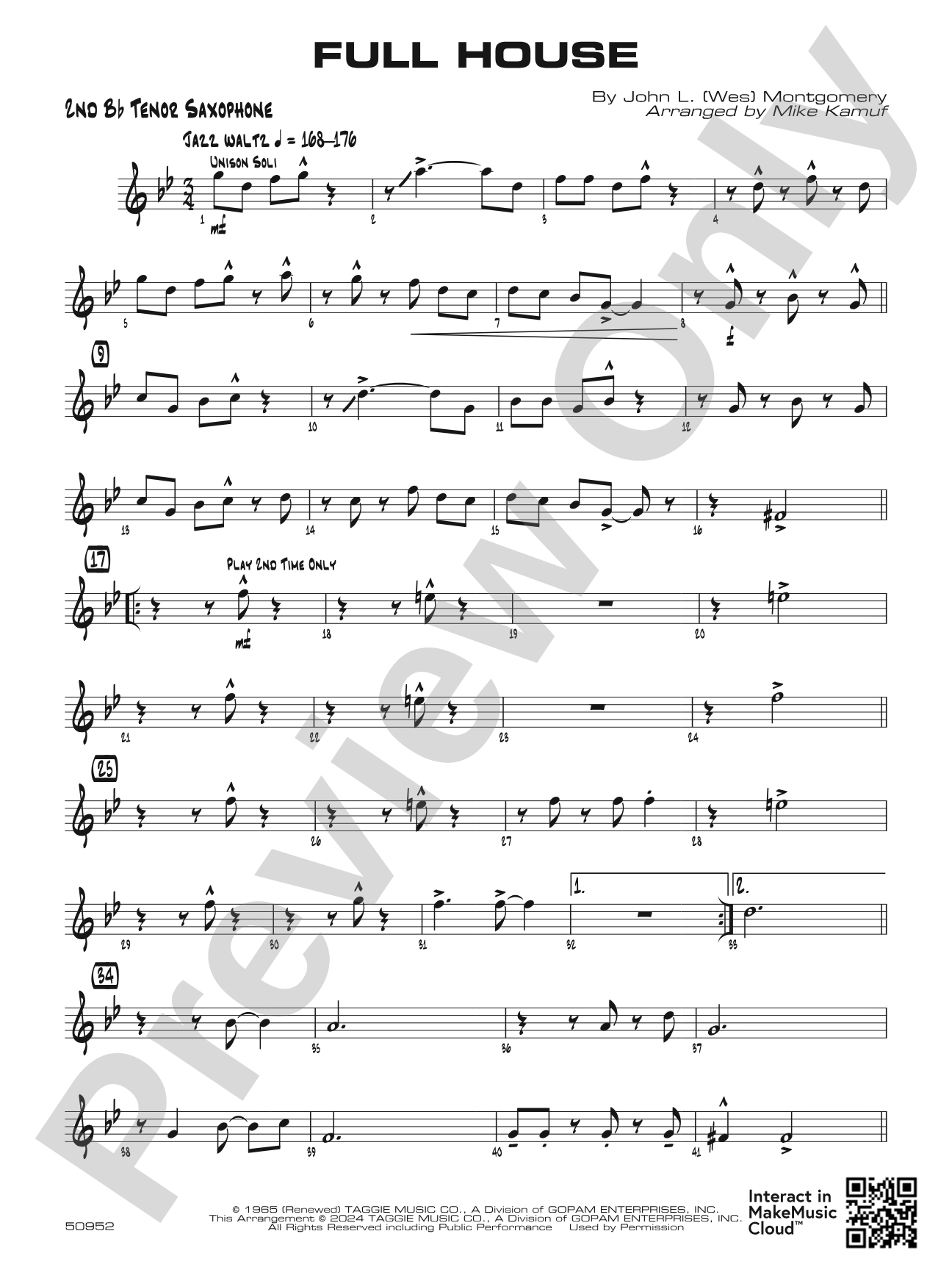 Full House: 2nd B-flat Tenor Saxophone