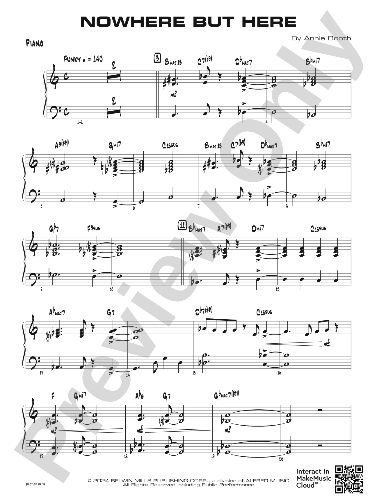 Nowhere but Here: Piano Accompaniment