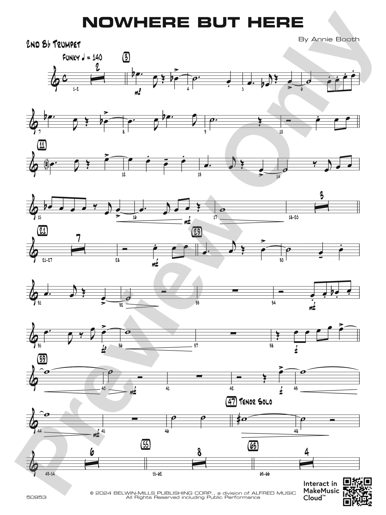 Nowhere but Here: 2nd B-flat Trumpet