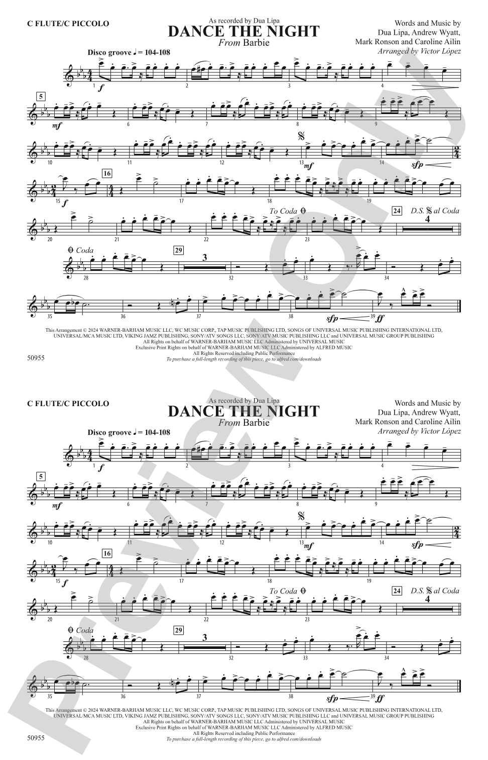 Dance the Night: Flute