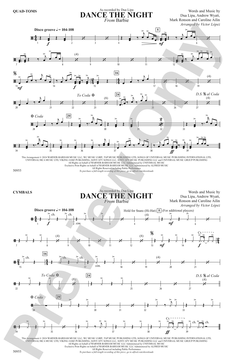 Dance the Night: Quad-Toms