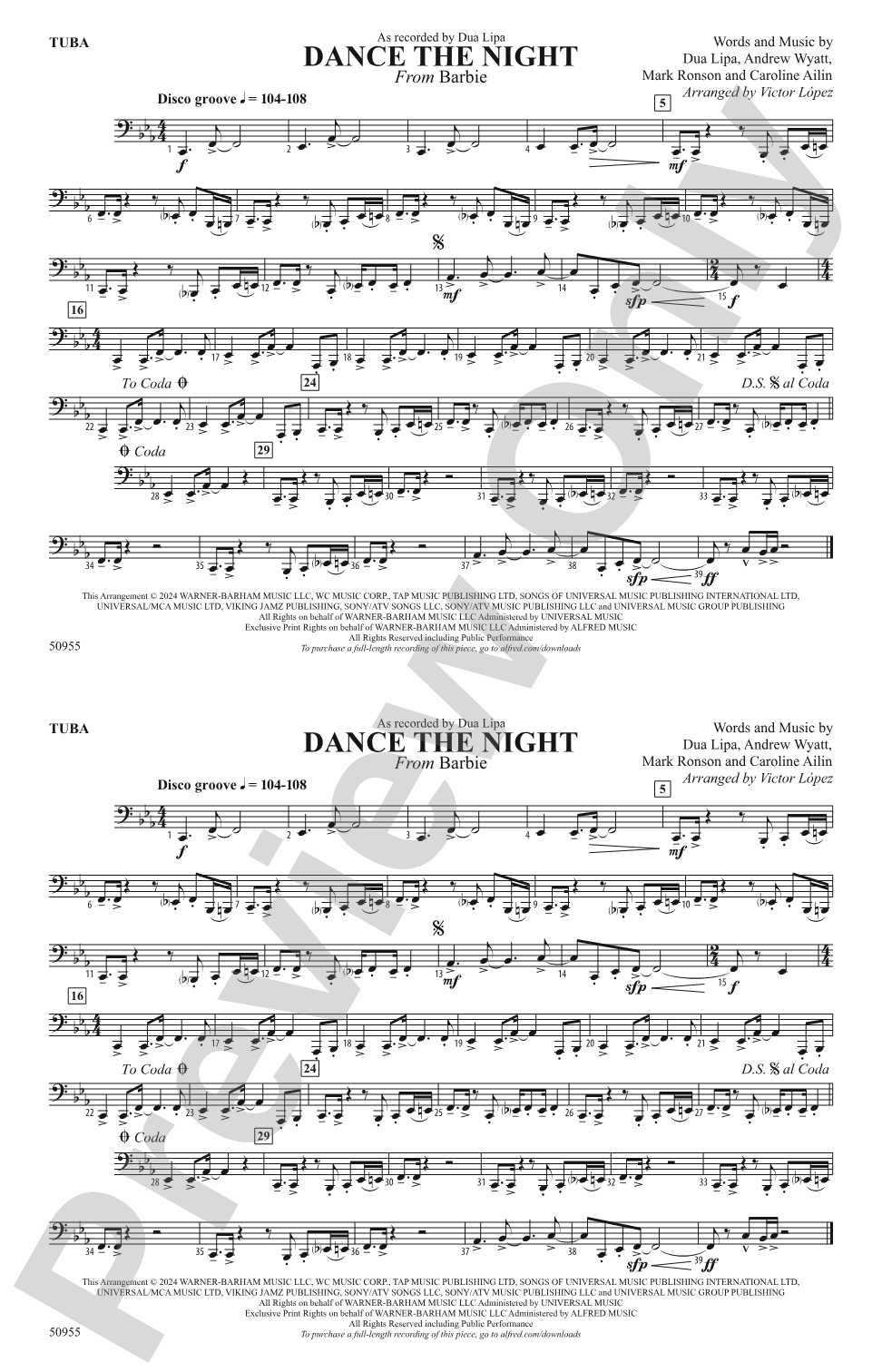 Dance the Night: Tuba