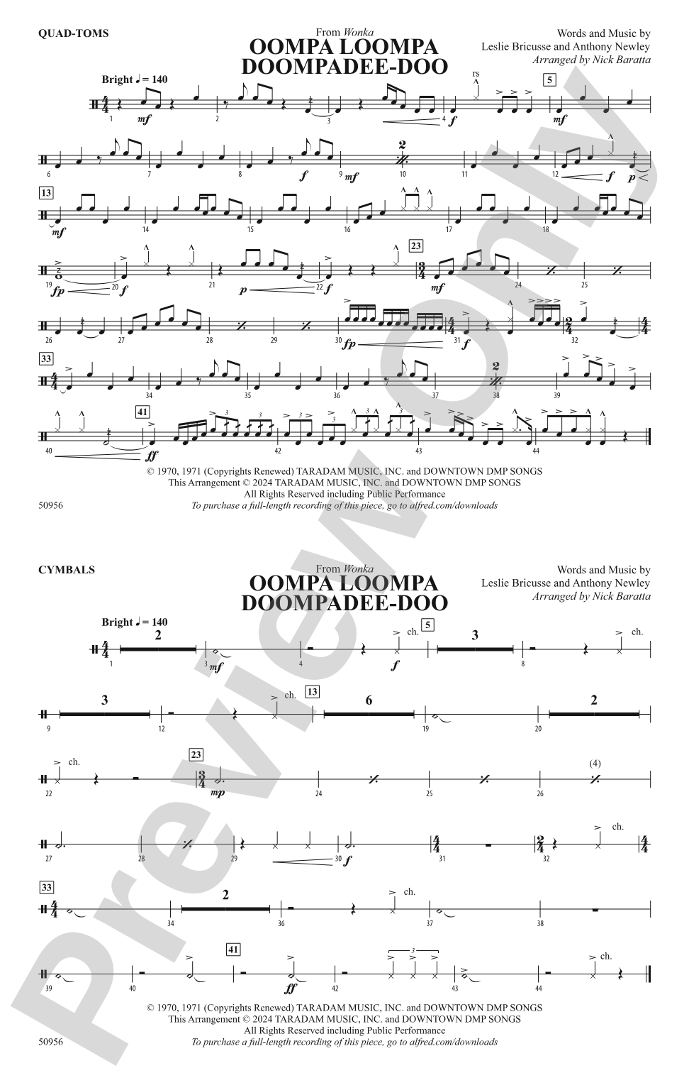 Oompa Loompa Doompadee-Doo: Quad-Toms