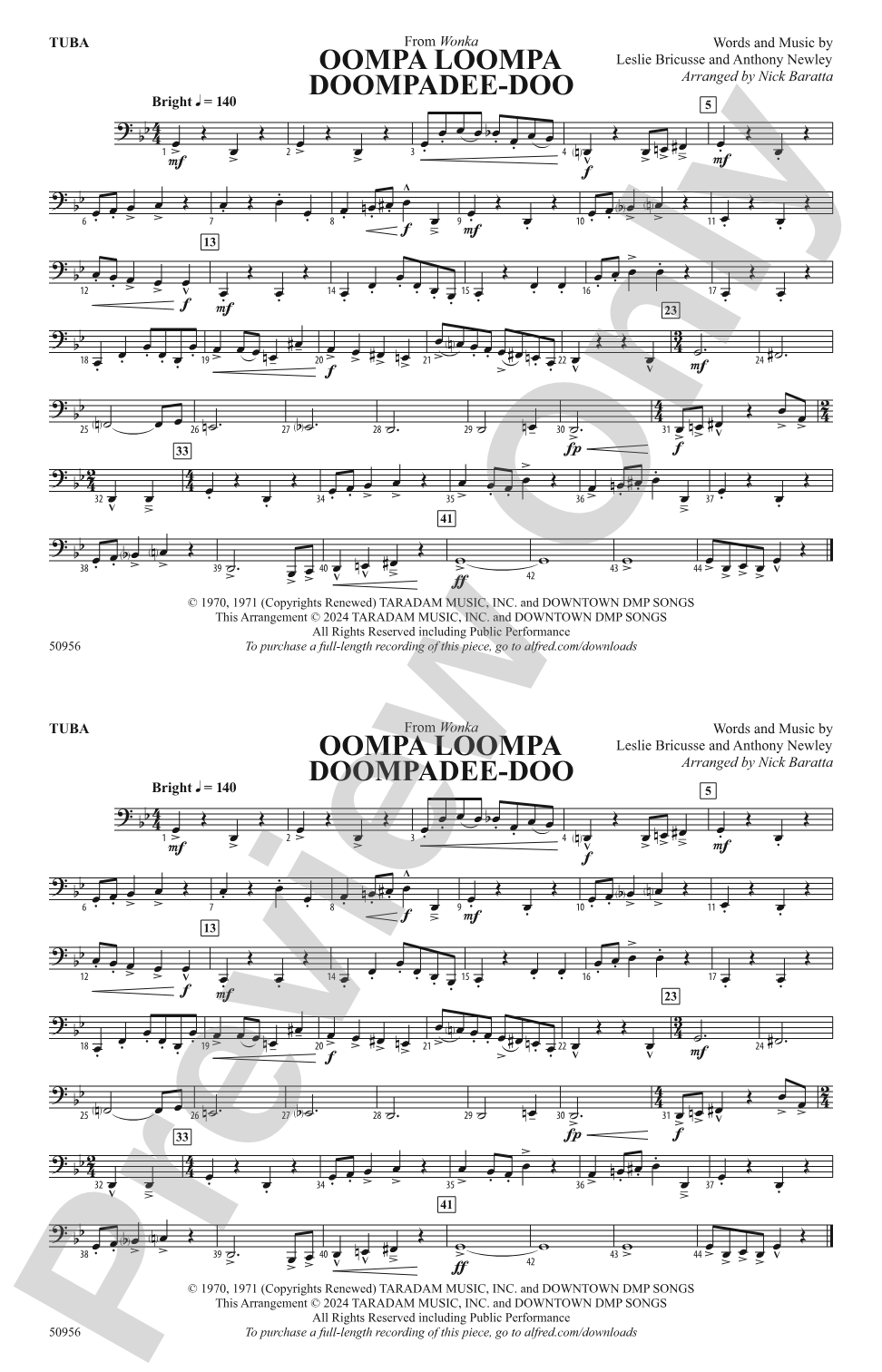 Oompa Loompa Doompadee-Doo: Tuba