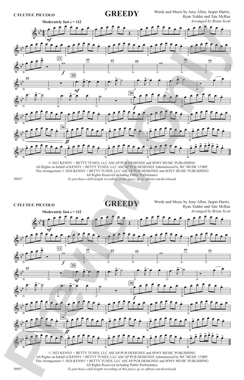 Greedy: Flute