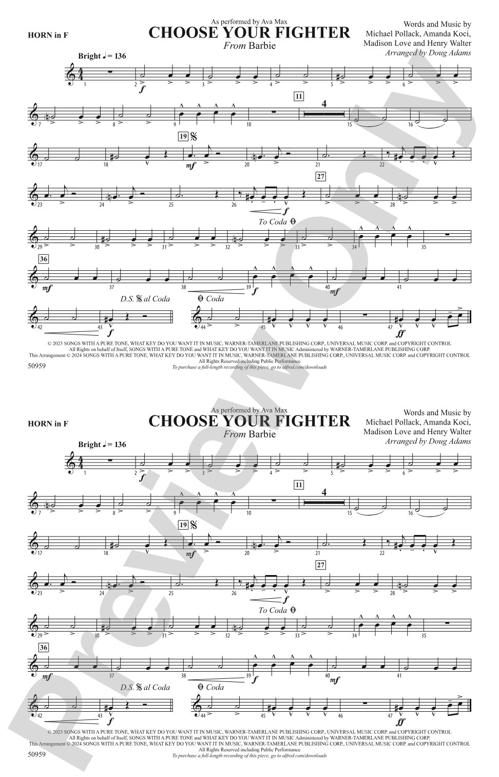 Choose Your Fighter: 1st F Horn