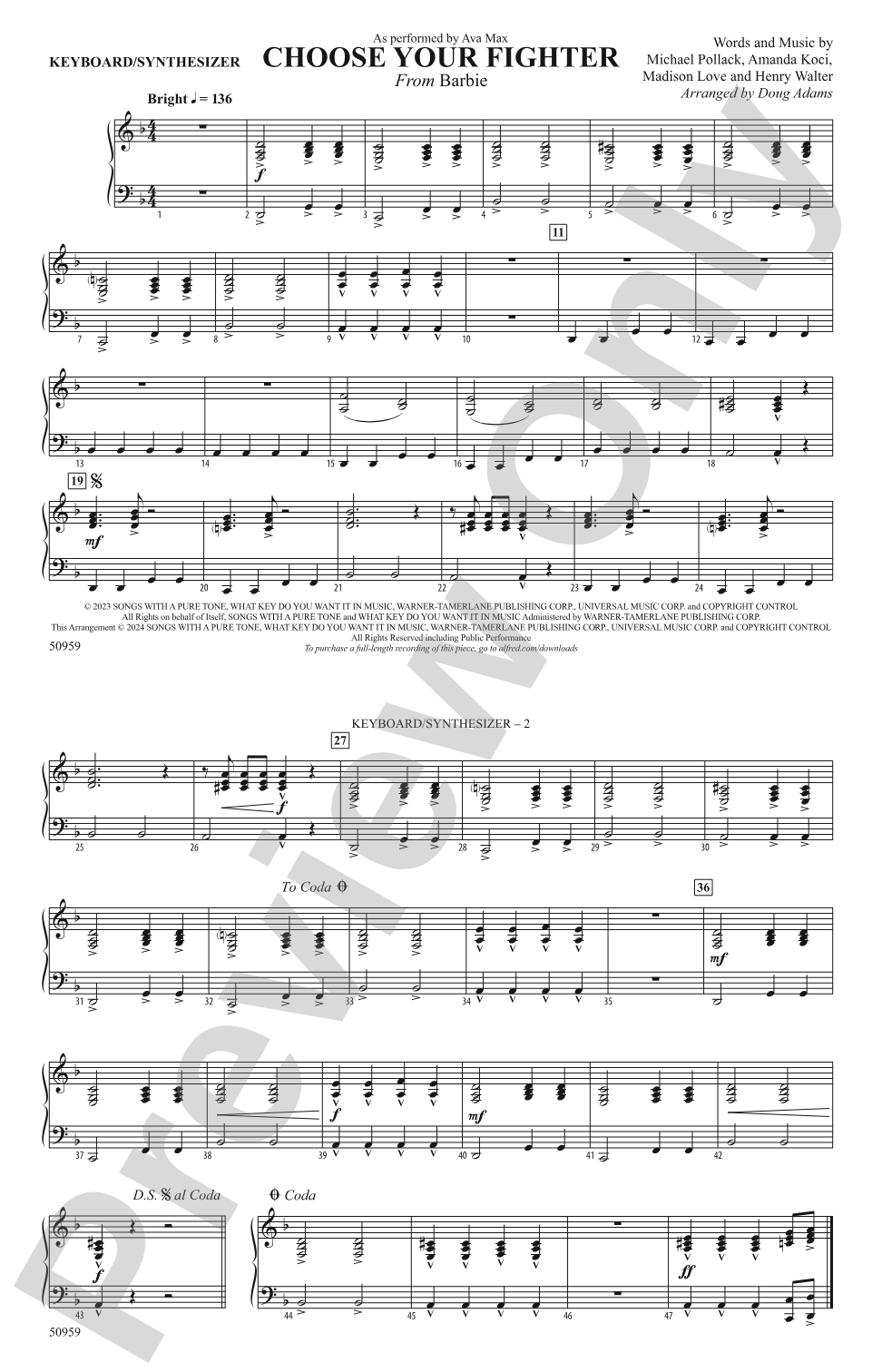 Choose Your Fighter: Piano Accompaniment