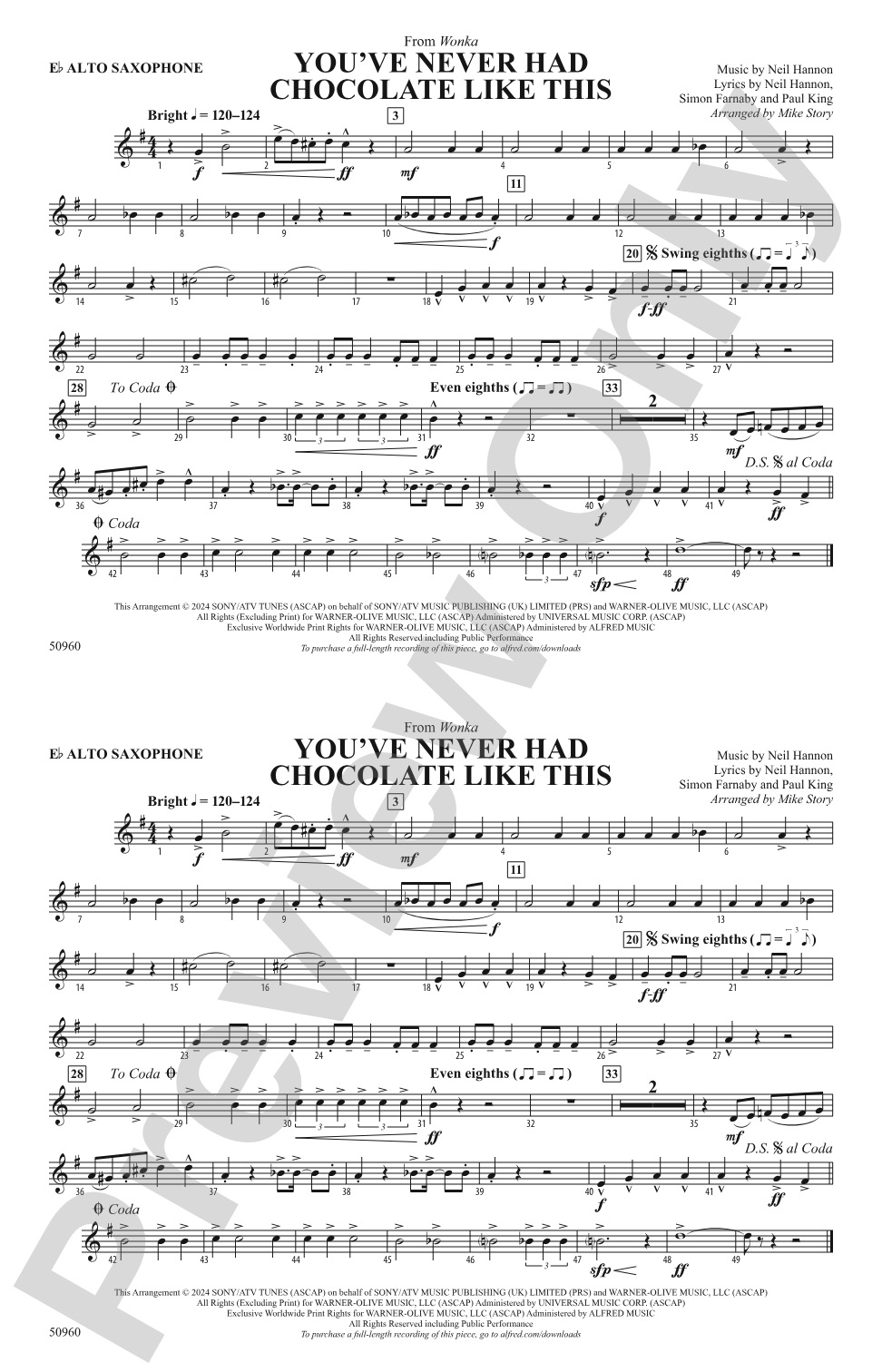 You've Never Had Chocolate Like This: E-flat Alto Saxophone