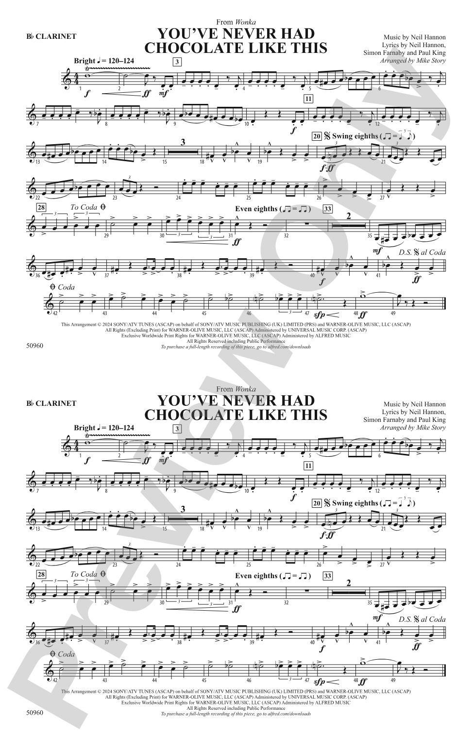 You've Never Had Chocolate Like This: 1st B-flat Clarinet