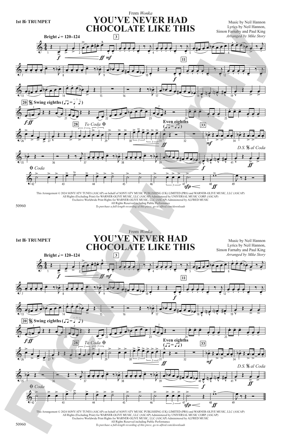 You've Never Had Chocolate Like This: 1st B-flat Trumpet