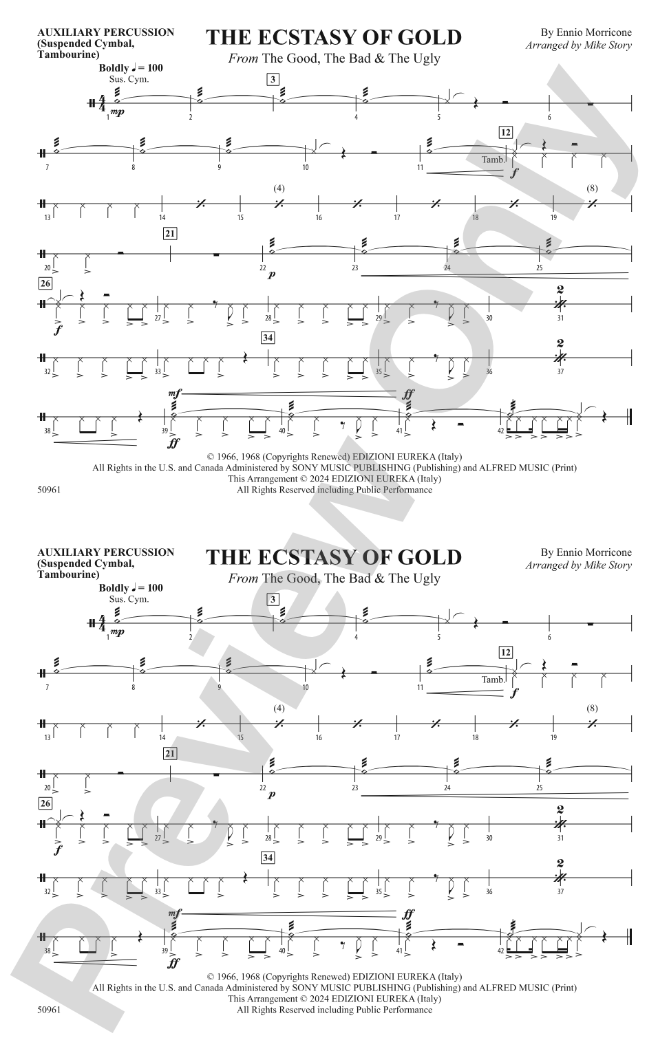 The Ecstasy of Gold: Auxiliary Percussion