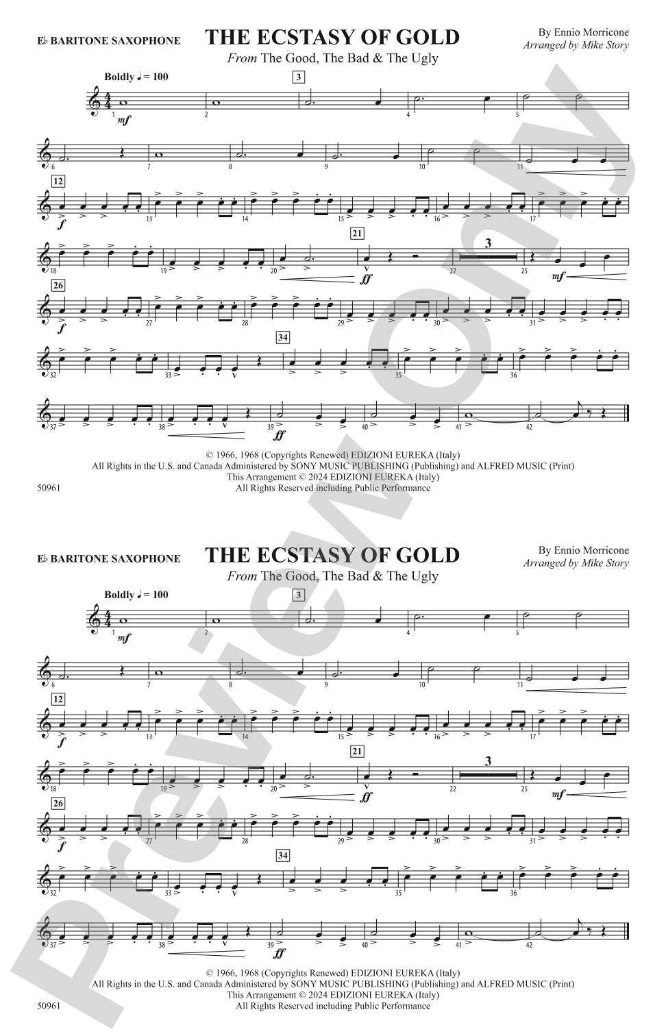 The Ecstasy of Gold: E-flat Baritone Saxophone