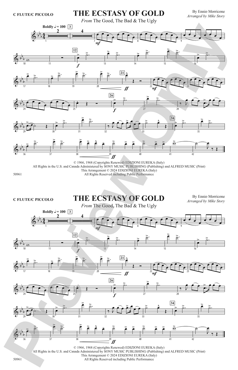 The Ecstasy of Gold: Flute