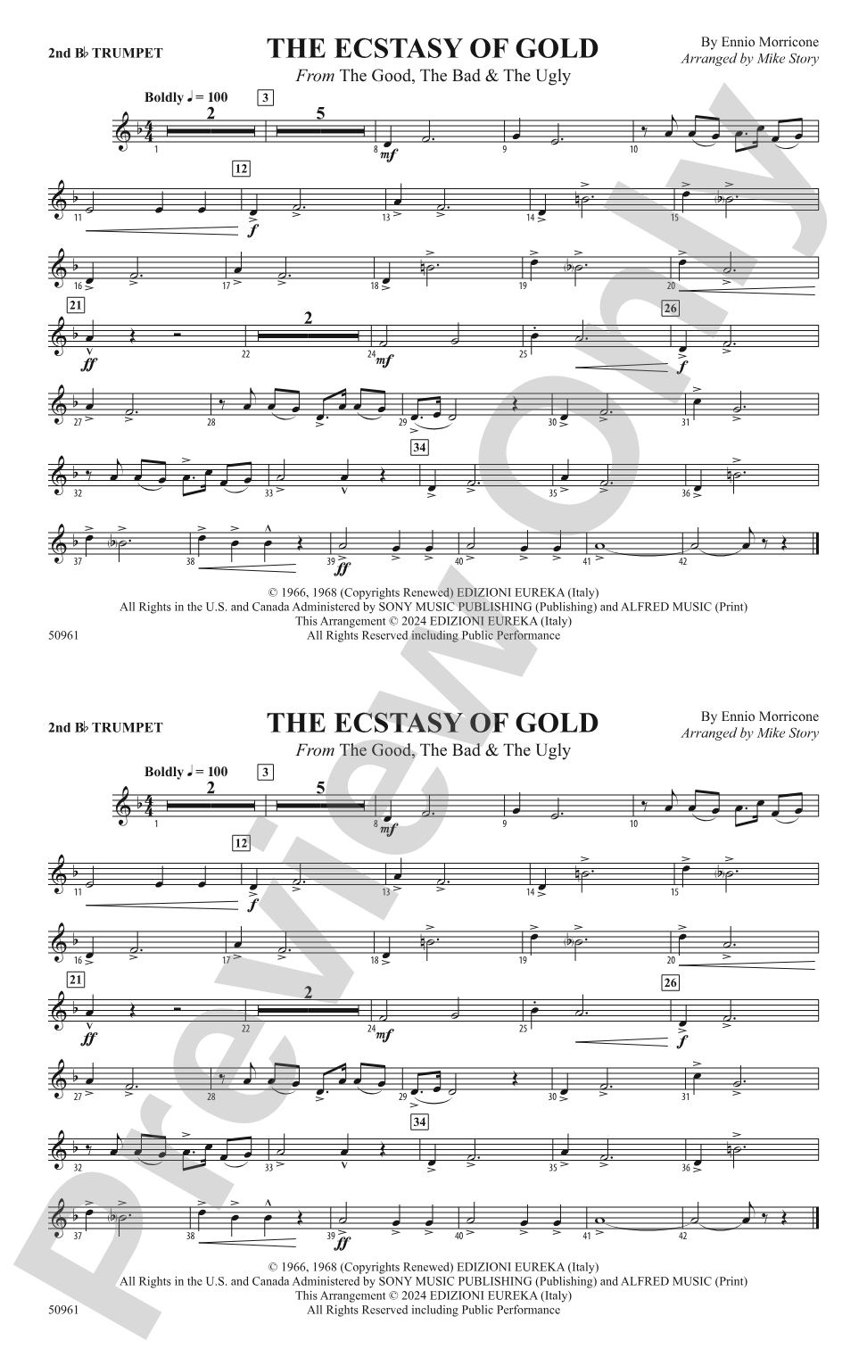 The Ecstasy of Gold: 2nd B-flat Trumpet