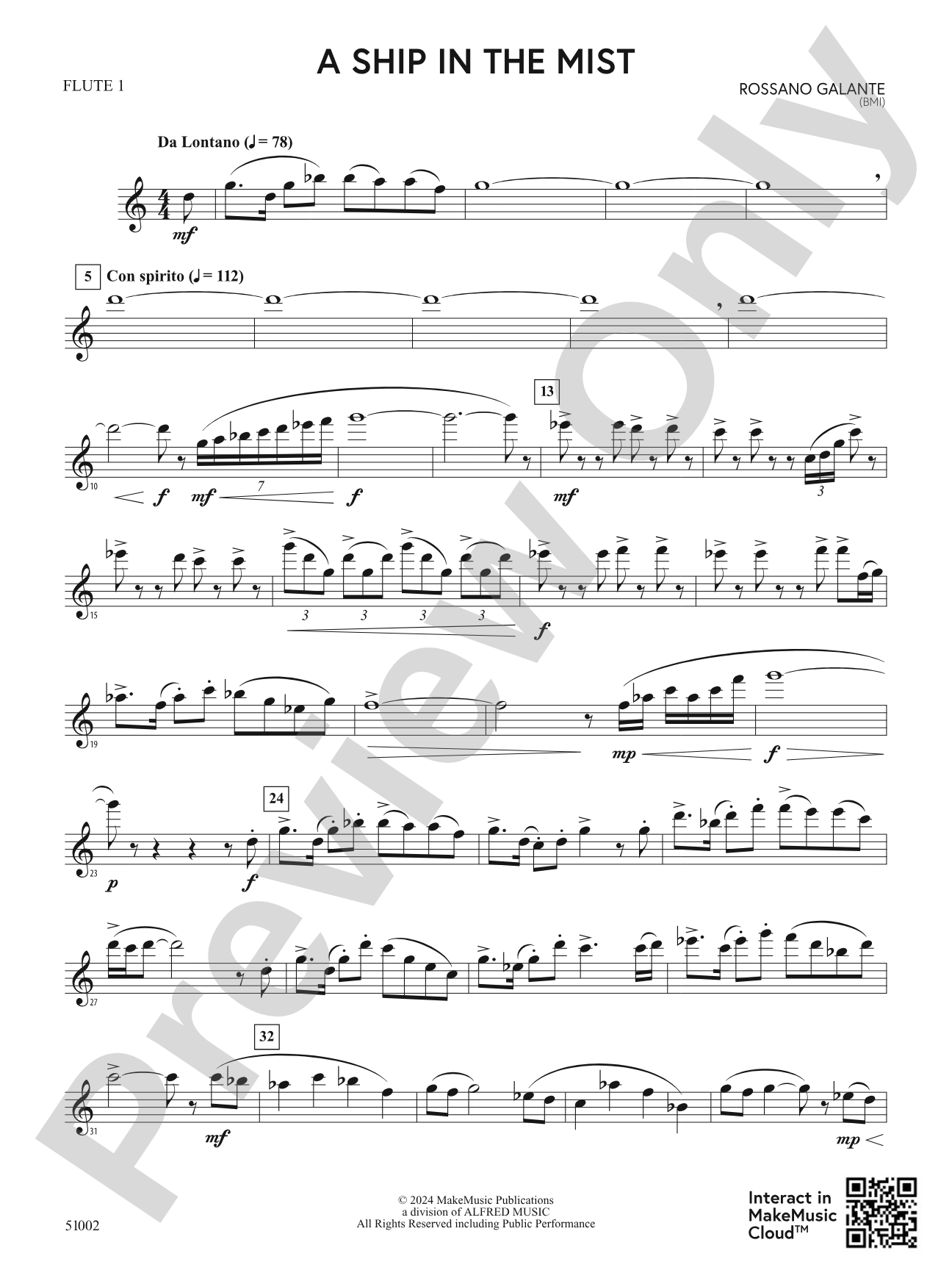 A Ship in the Mist: Flute