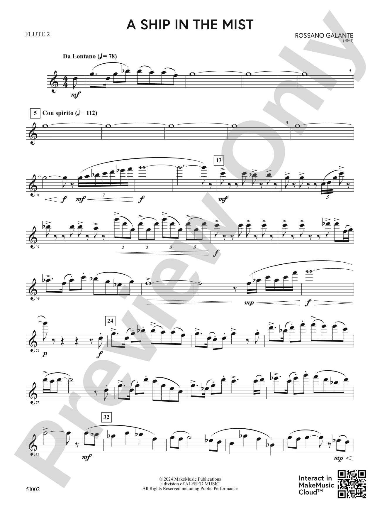 A Ship in the Mist: 2nd Flute