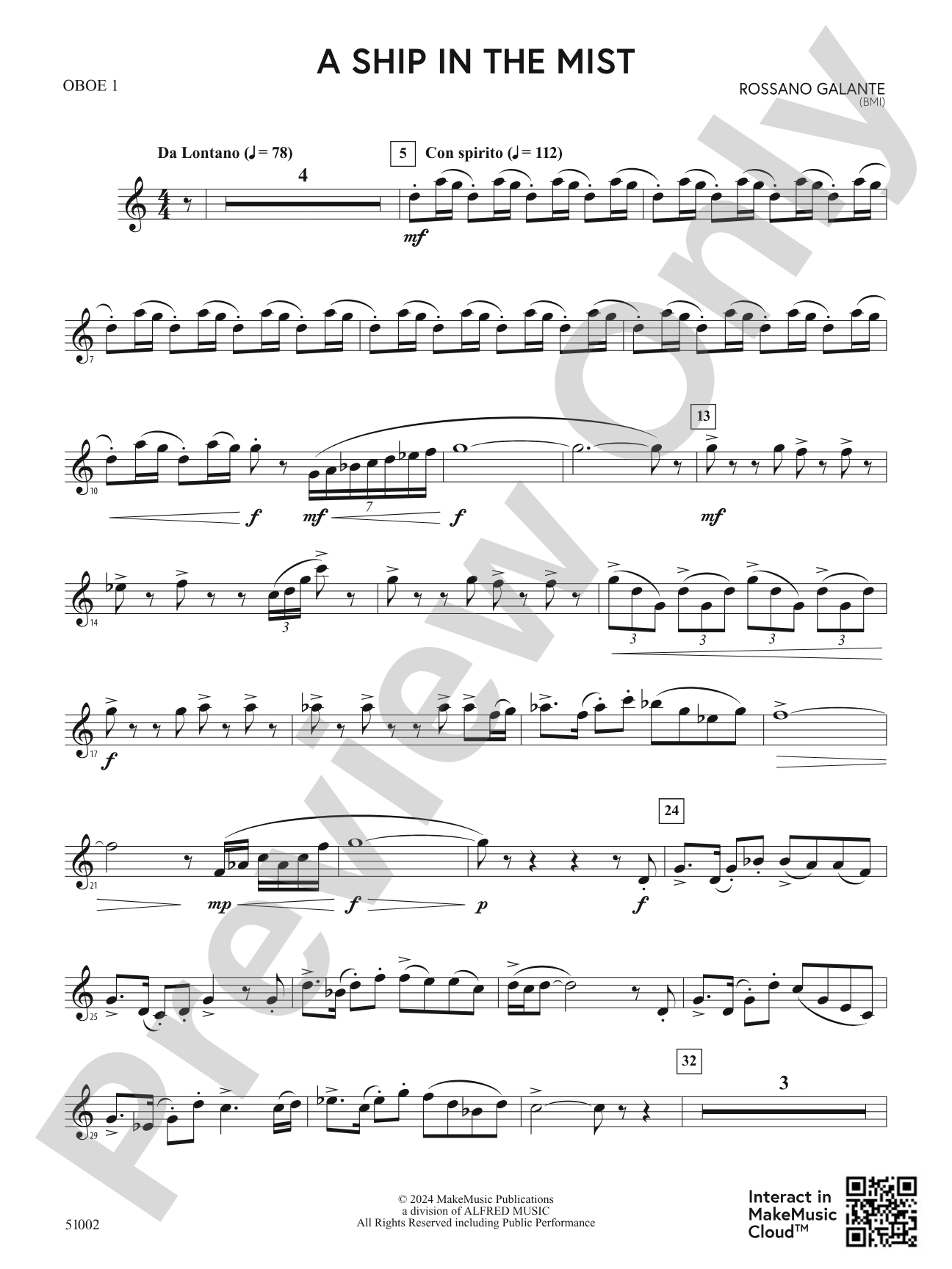 A Ship in the Mist: Oboe