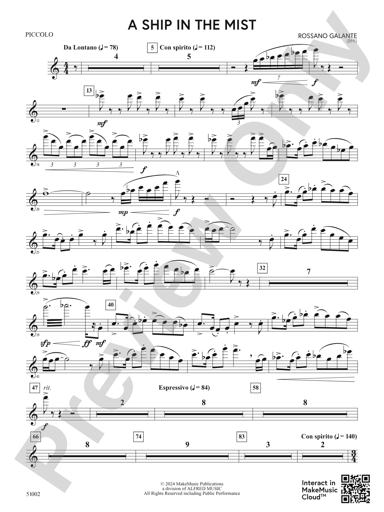 A Ship in the Mist: Piccolo