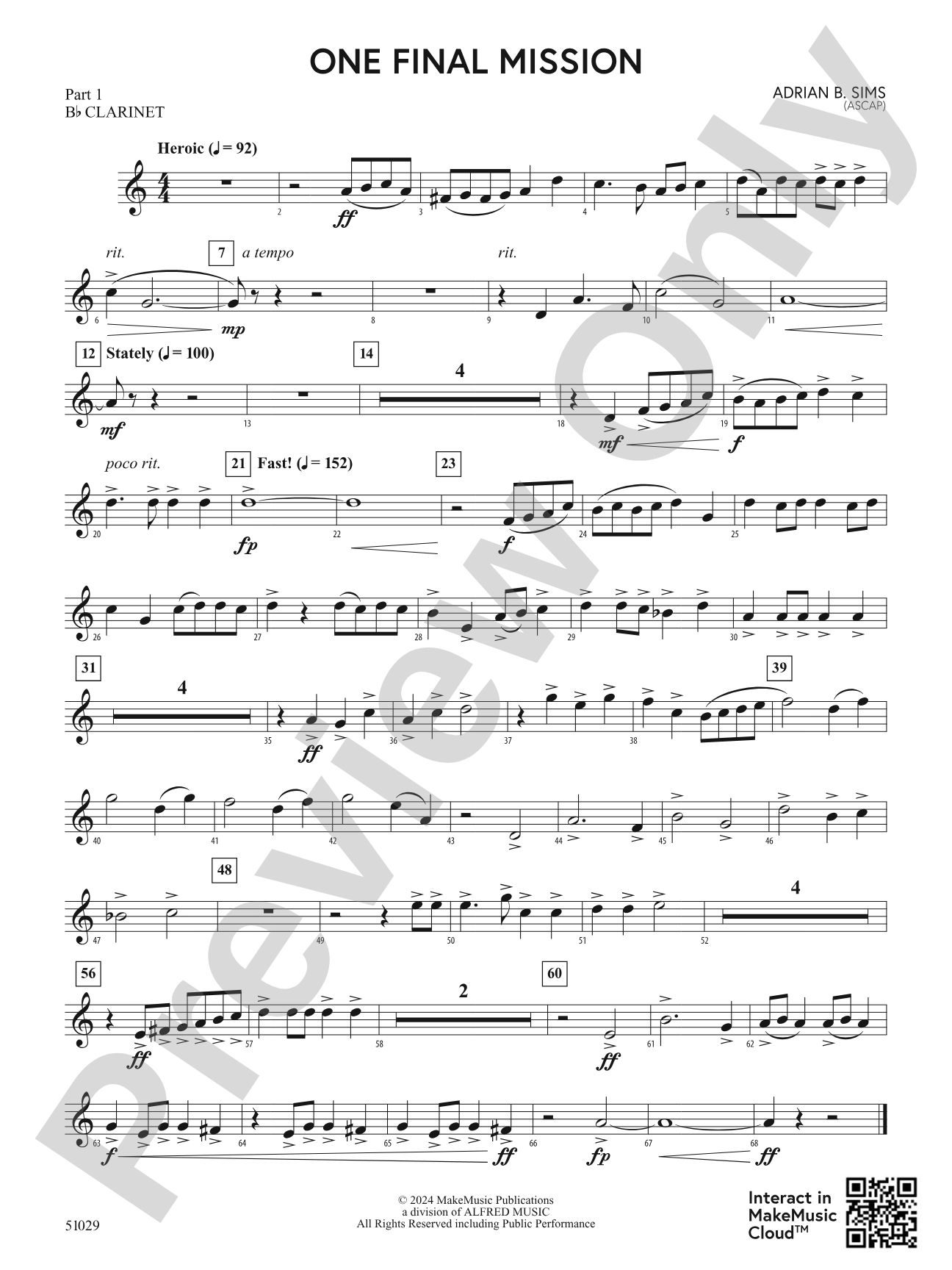 One Final Mission: Part 1 - B-flat Clarinet