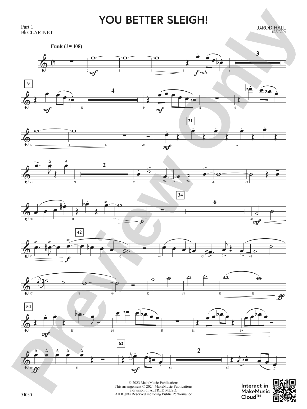 You Better Sleigh!: Part 1 - B-flat Clarinet