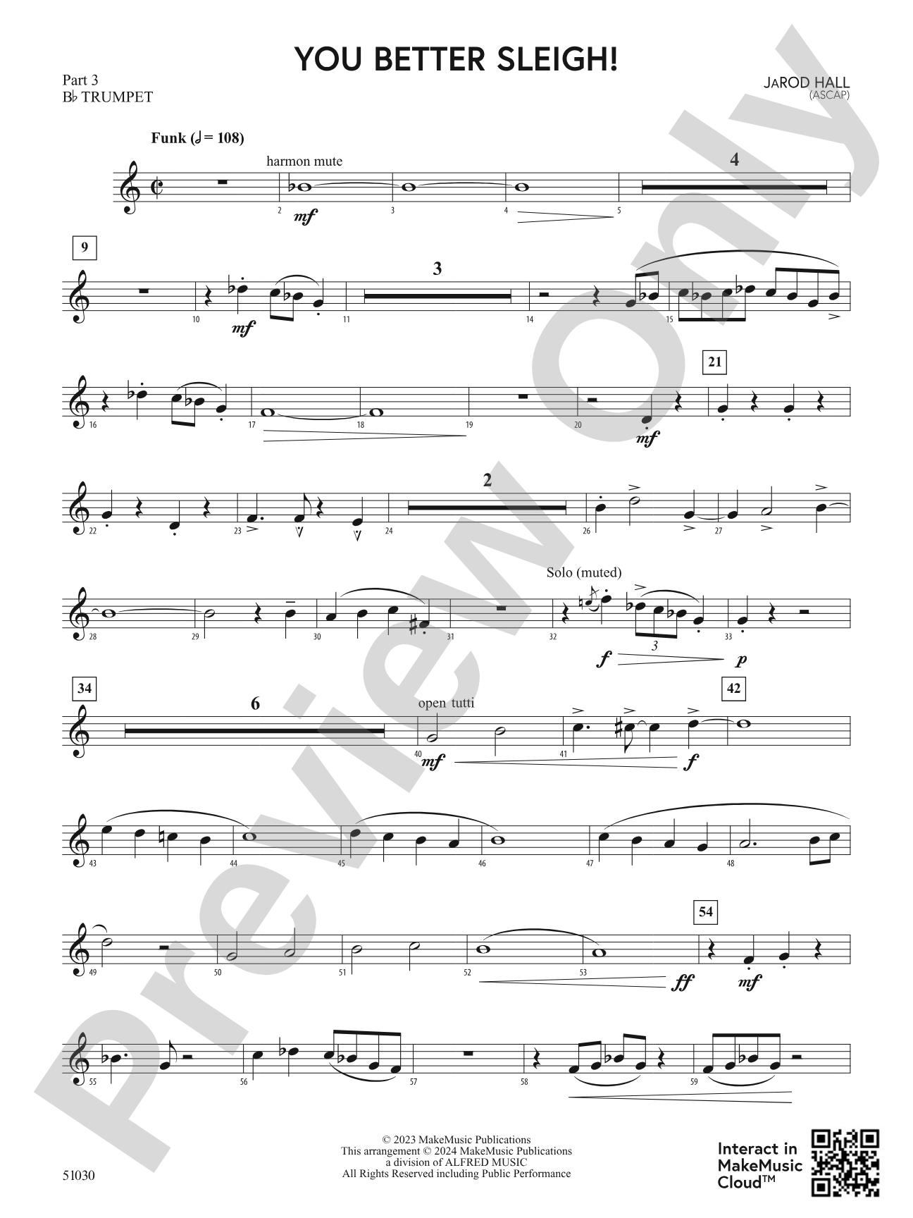 You Better Sleigh!: Part 3 - B-flat Trumpet