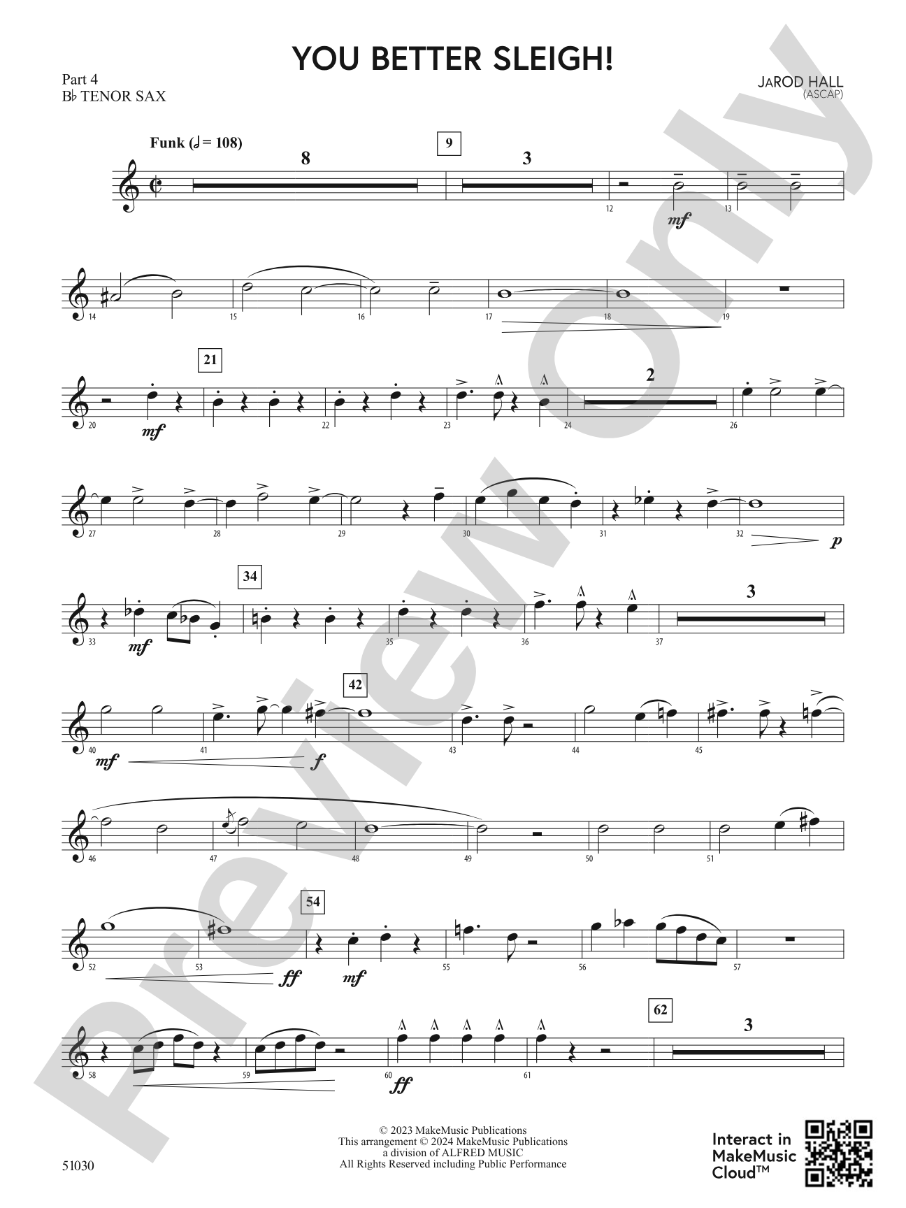 You Better Sleigh!: Part 4 - B-flat Tenor Sax
