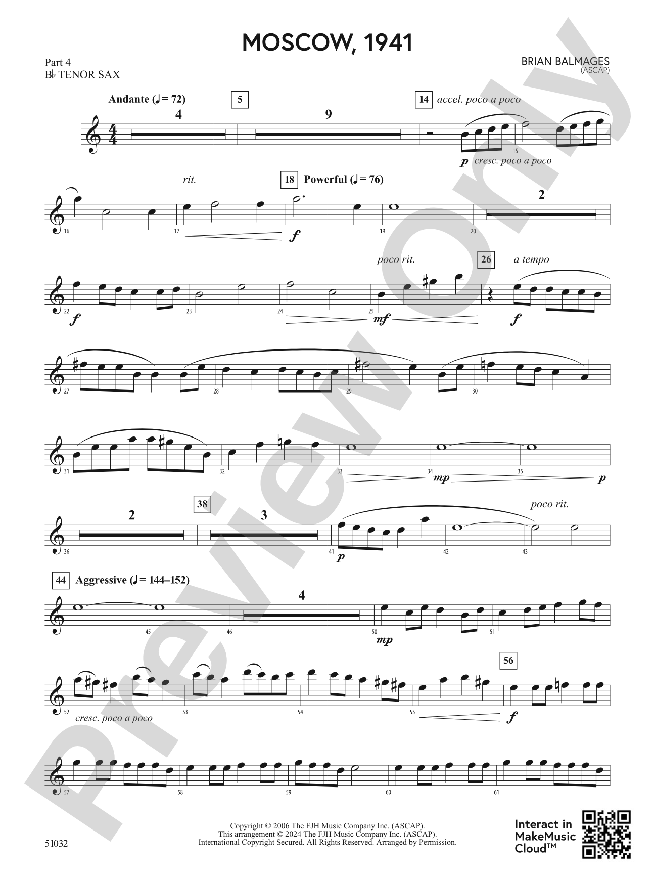 Moscow, 1941: Part 4 - B-flat Tenor Sax