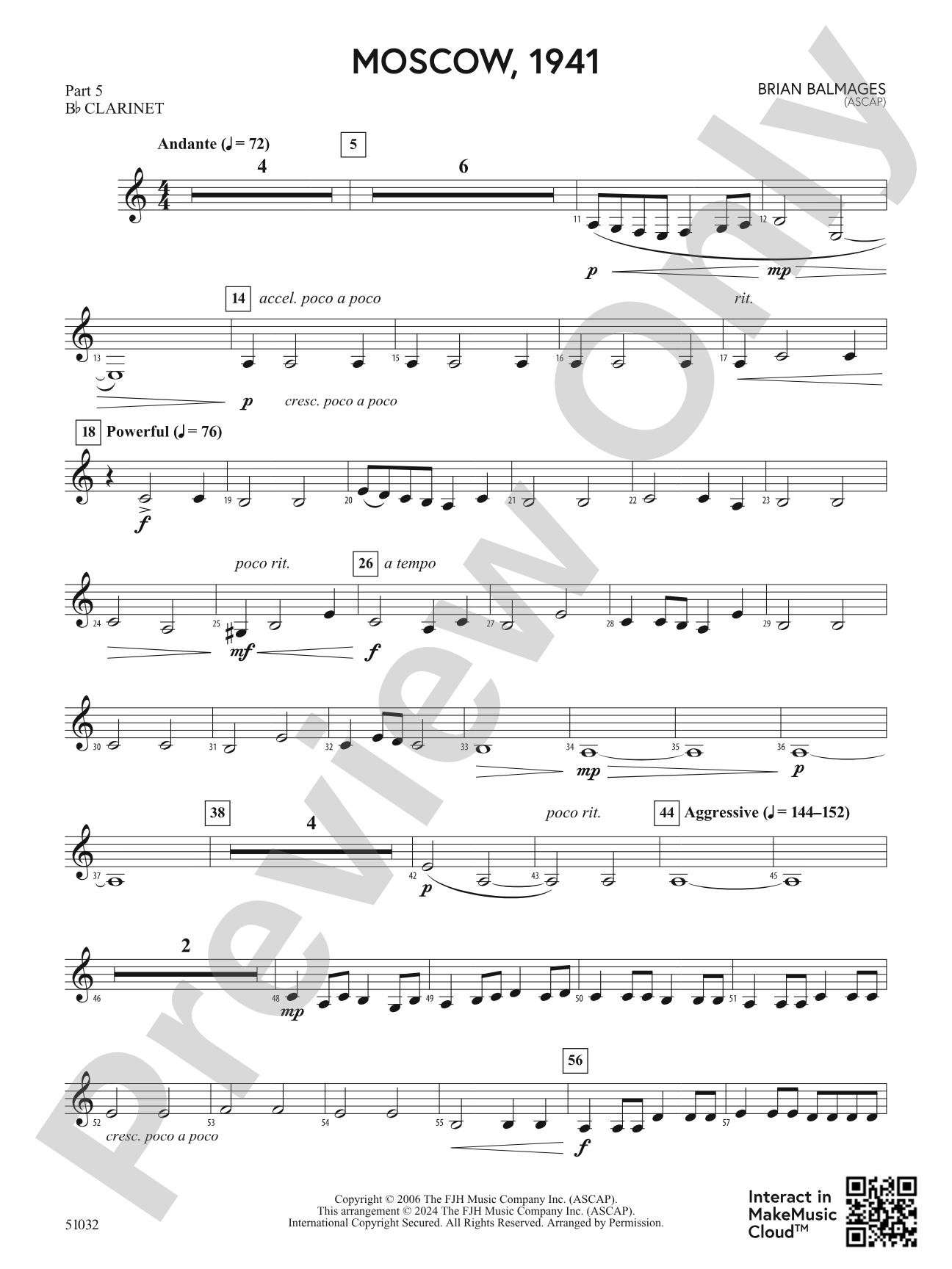 Moscow, 1941: Part 5 - B-flat Clarinet