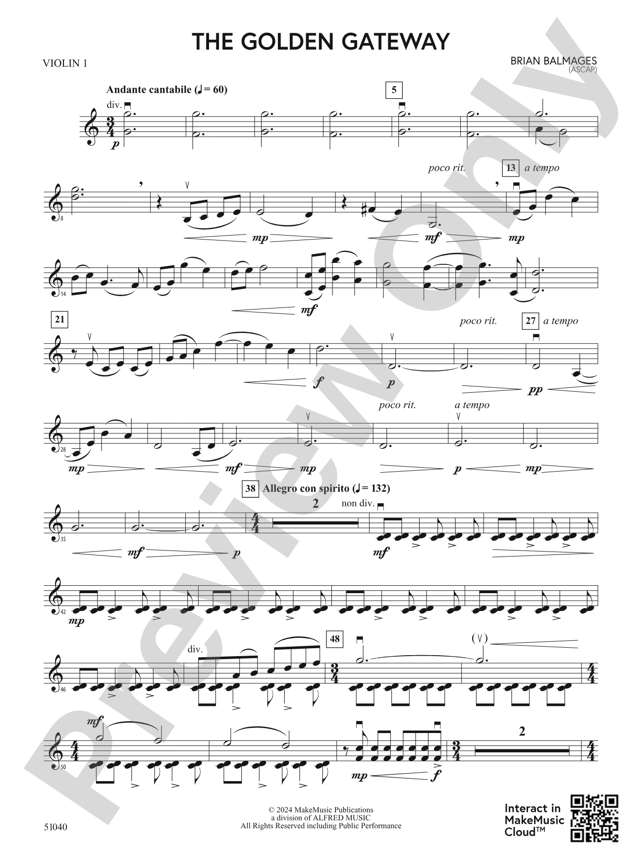The Golden Gateway: 1st Violin