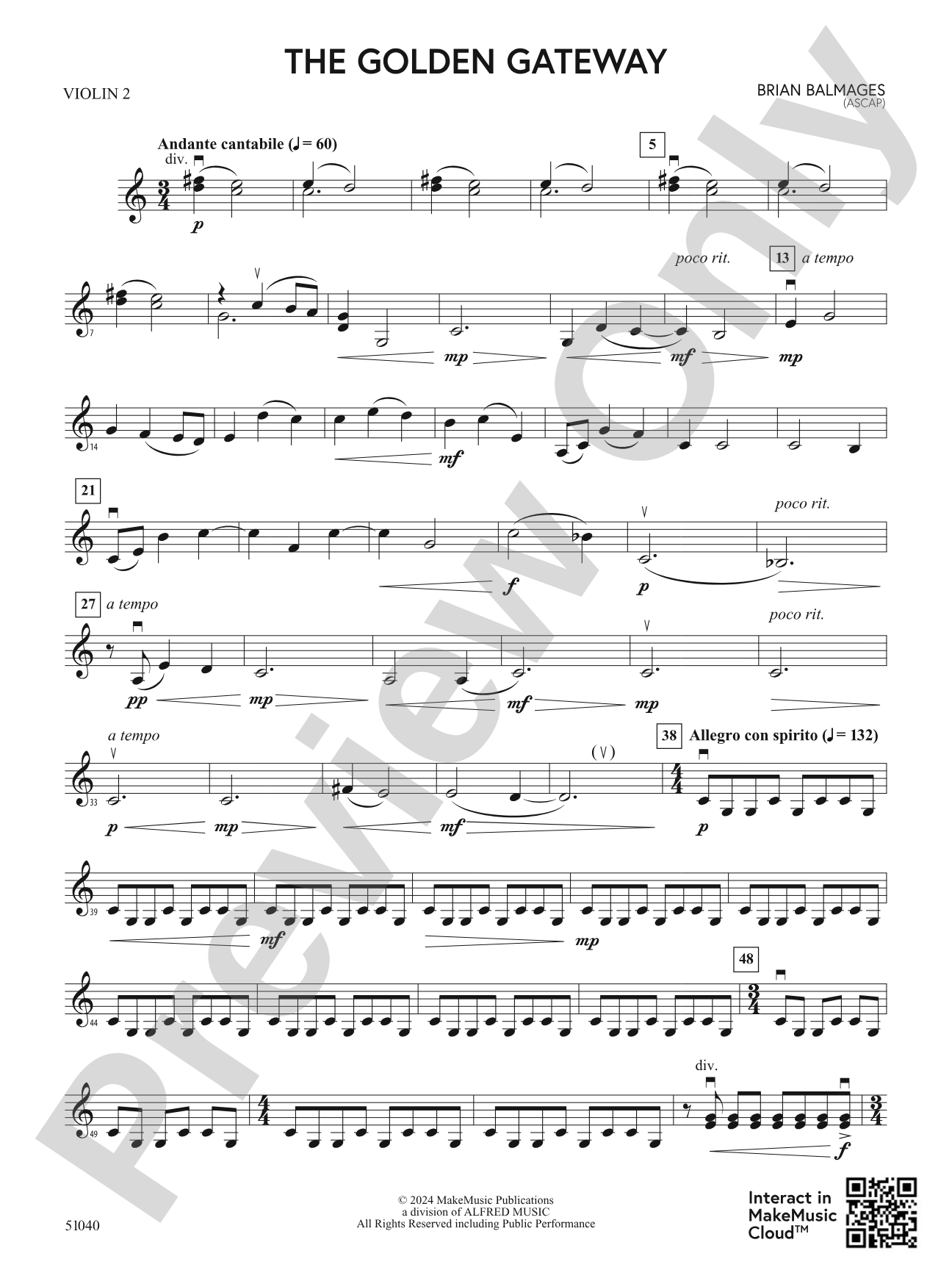 The Golden Gateway: 2nd Violin