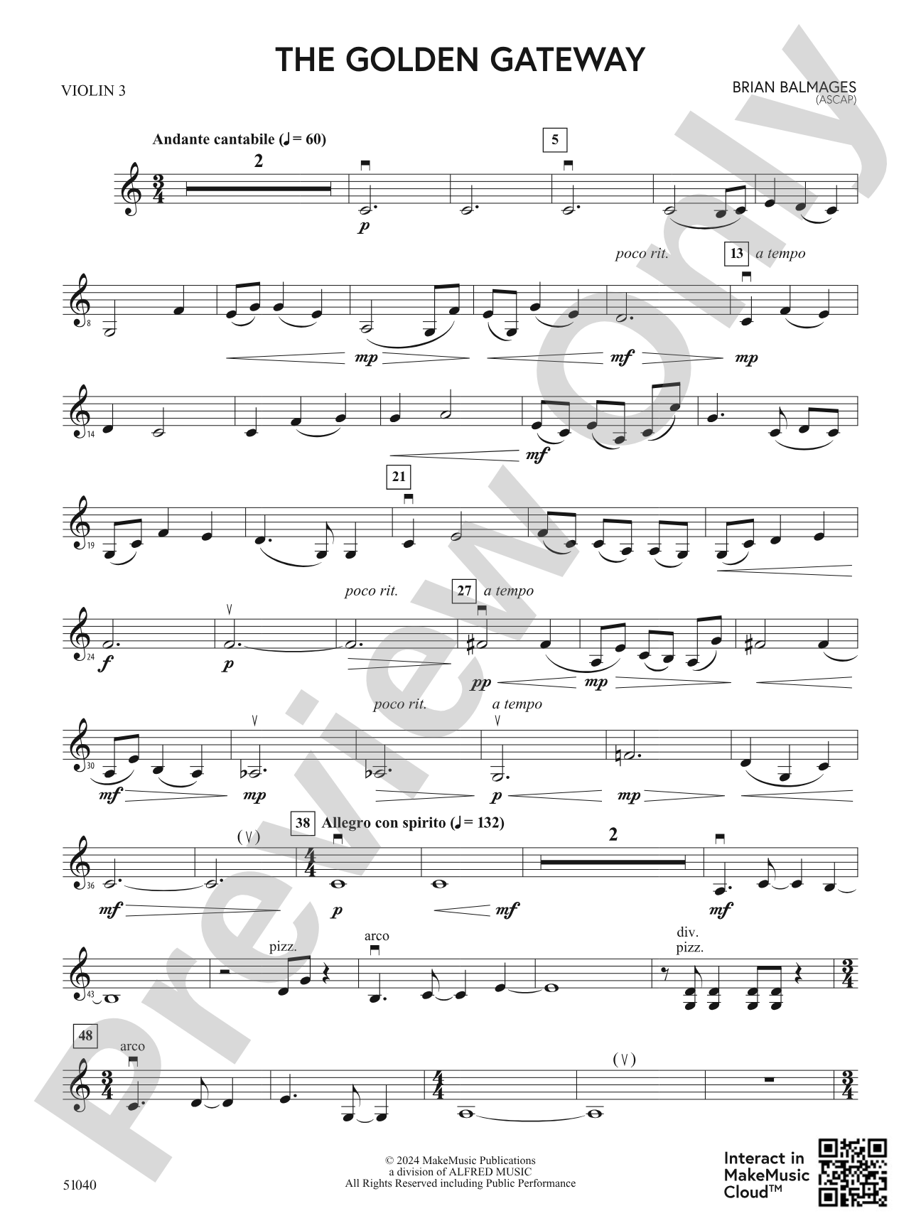 The Golden Gateway: 3rd Violin (Viola [TC])