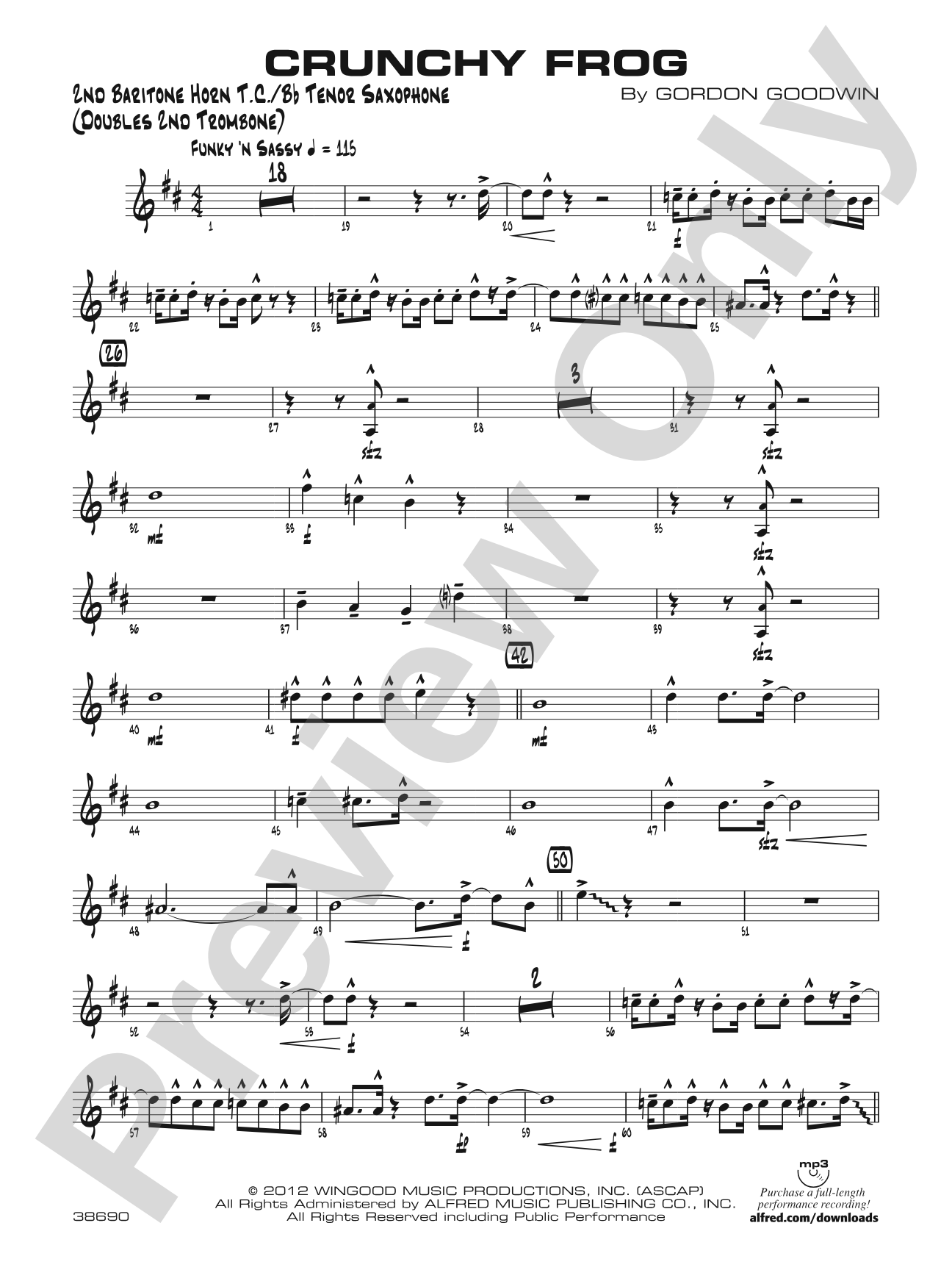 Crunchy Frog: 2nd Baritone T.C.