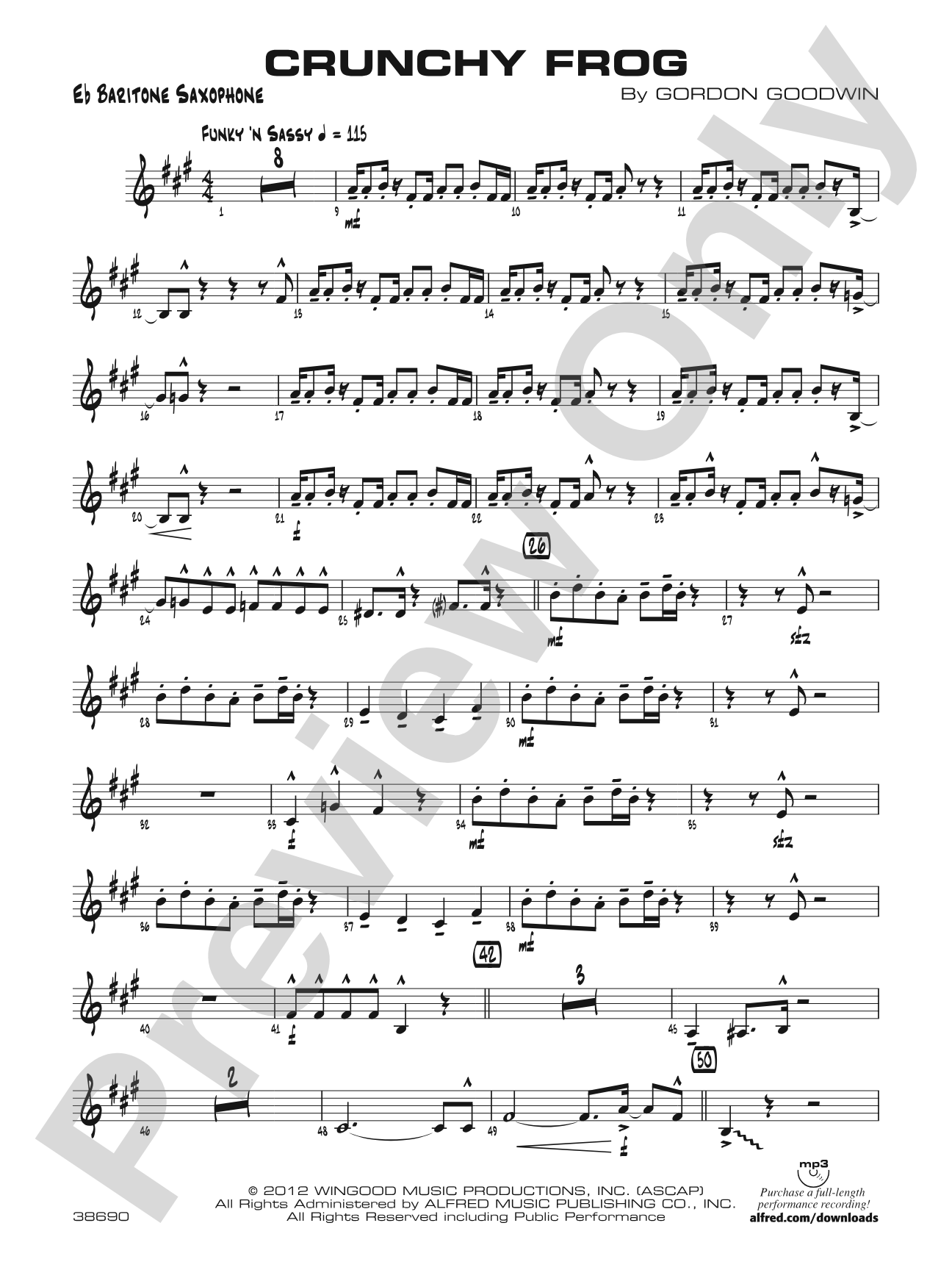 Crunchy Frog: E-flat Baritone Saxophone