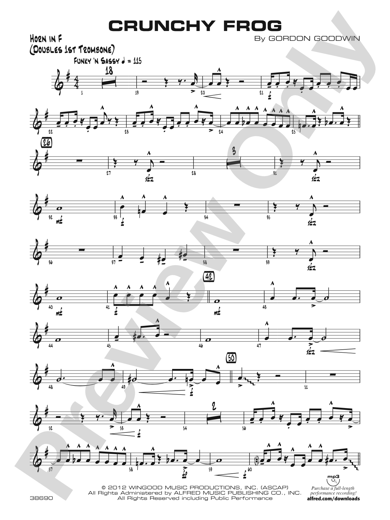 Crunchy Frog: 1st F Horn