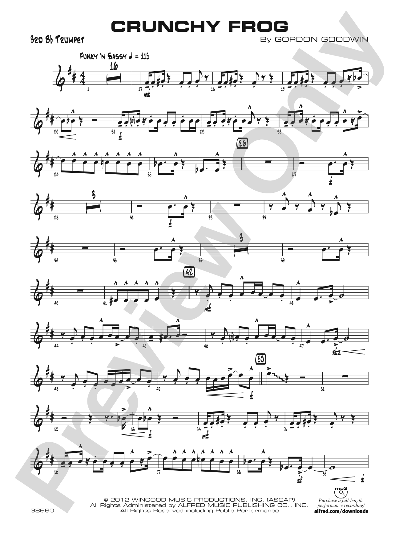 Crunchy Frog: 3rd B-flat Trumpet