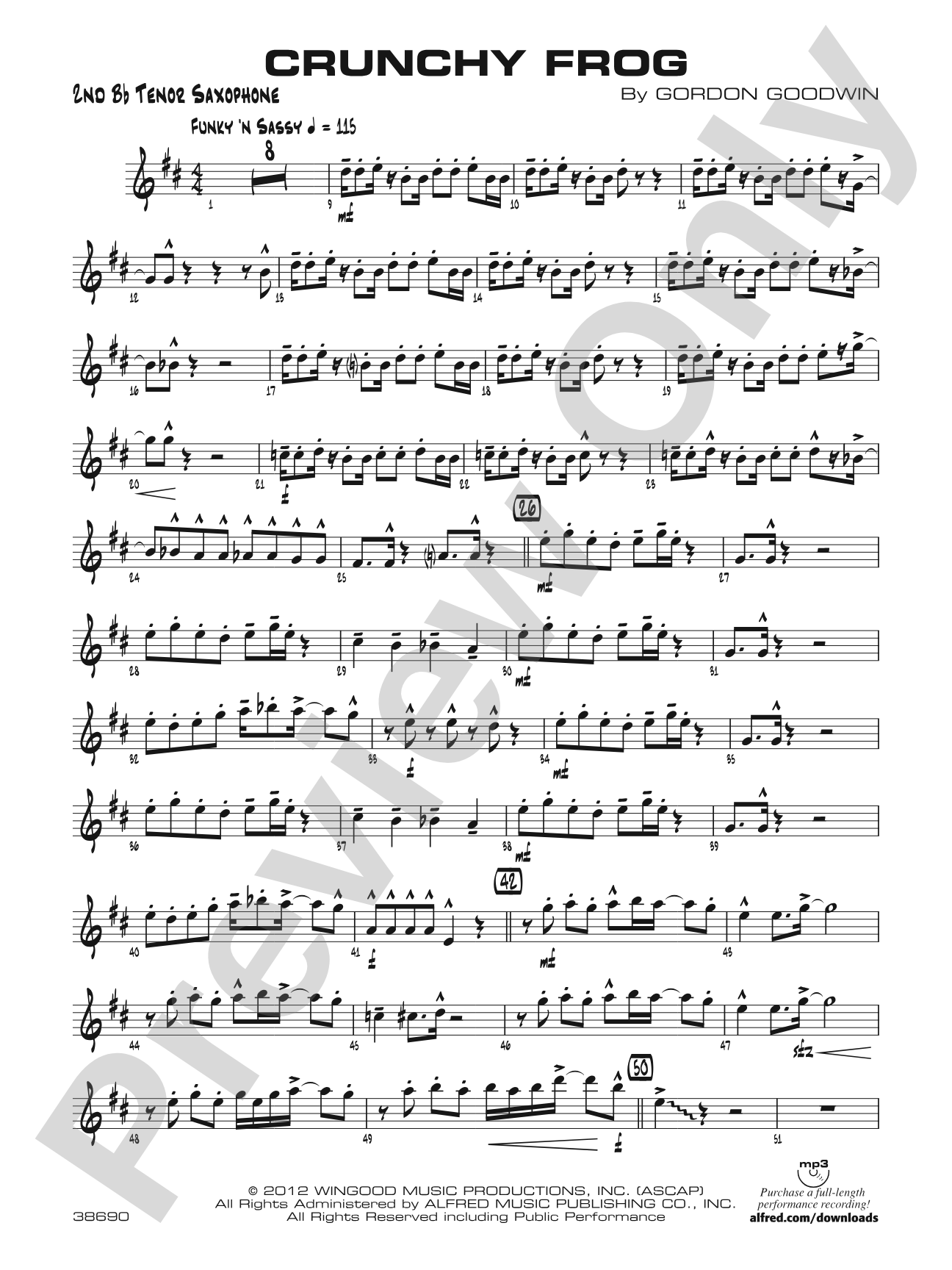 Crunchy Frog: 2nd B-flat Tenor Saxophone