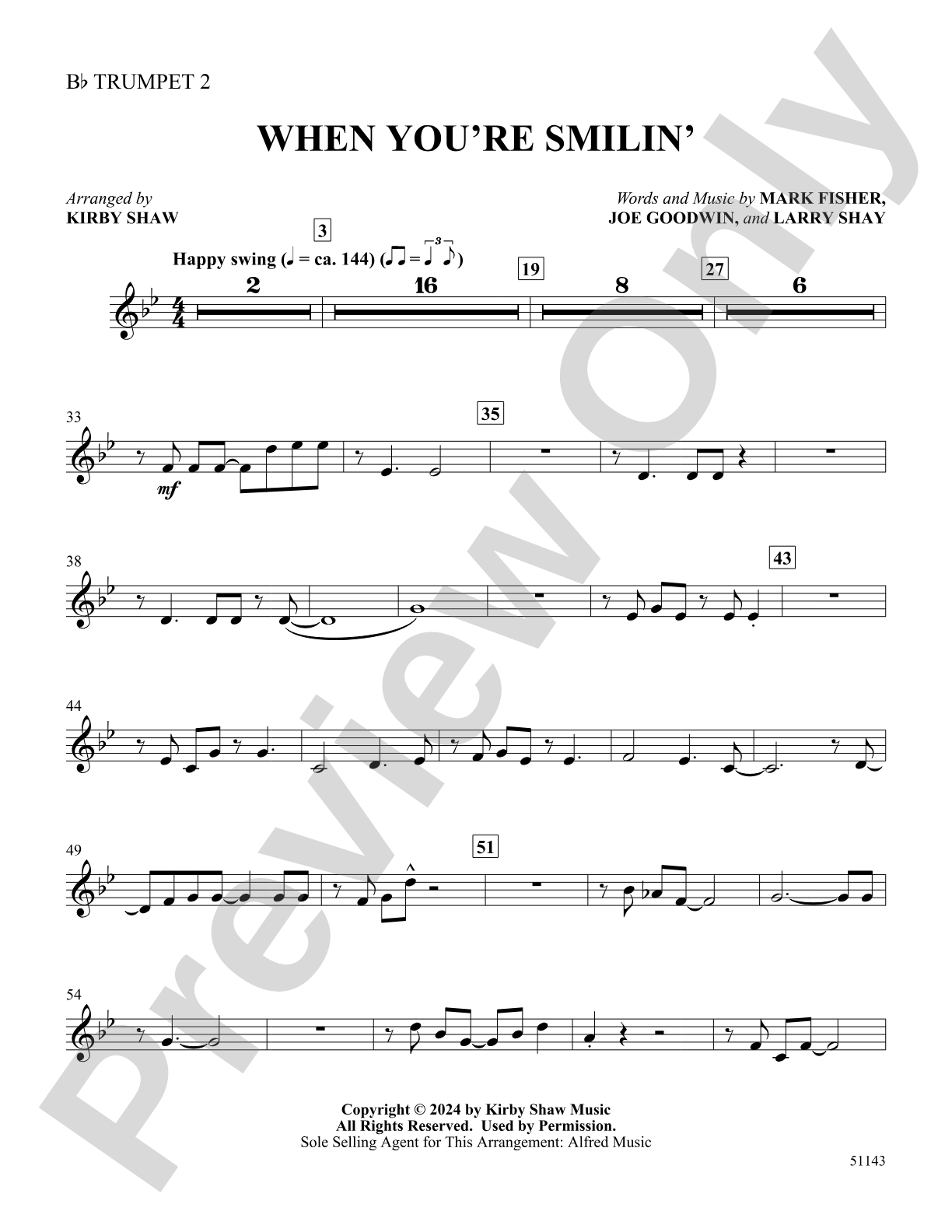 When You're Smilin': 2nd B-flat Trumpet