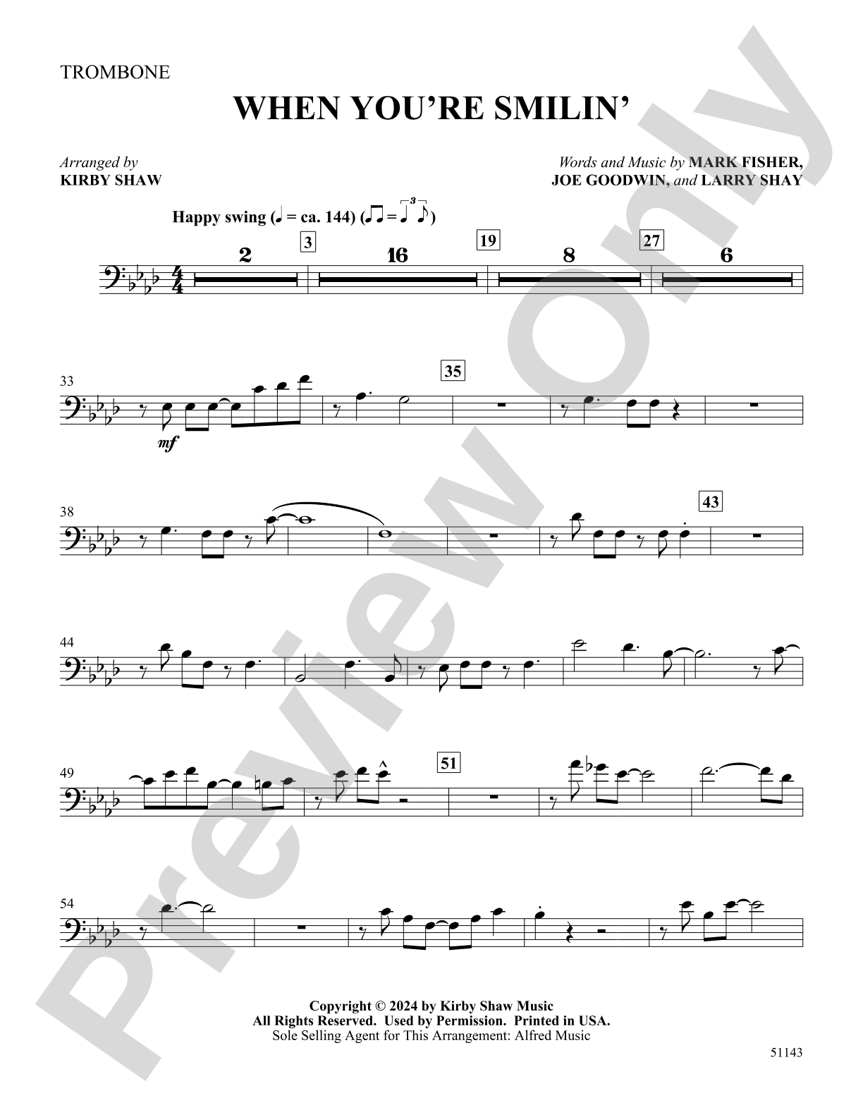 When You're Smilin': 1st Trombone