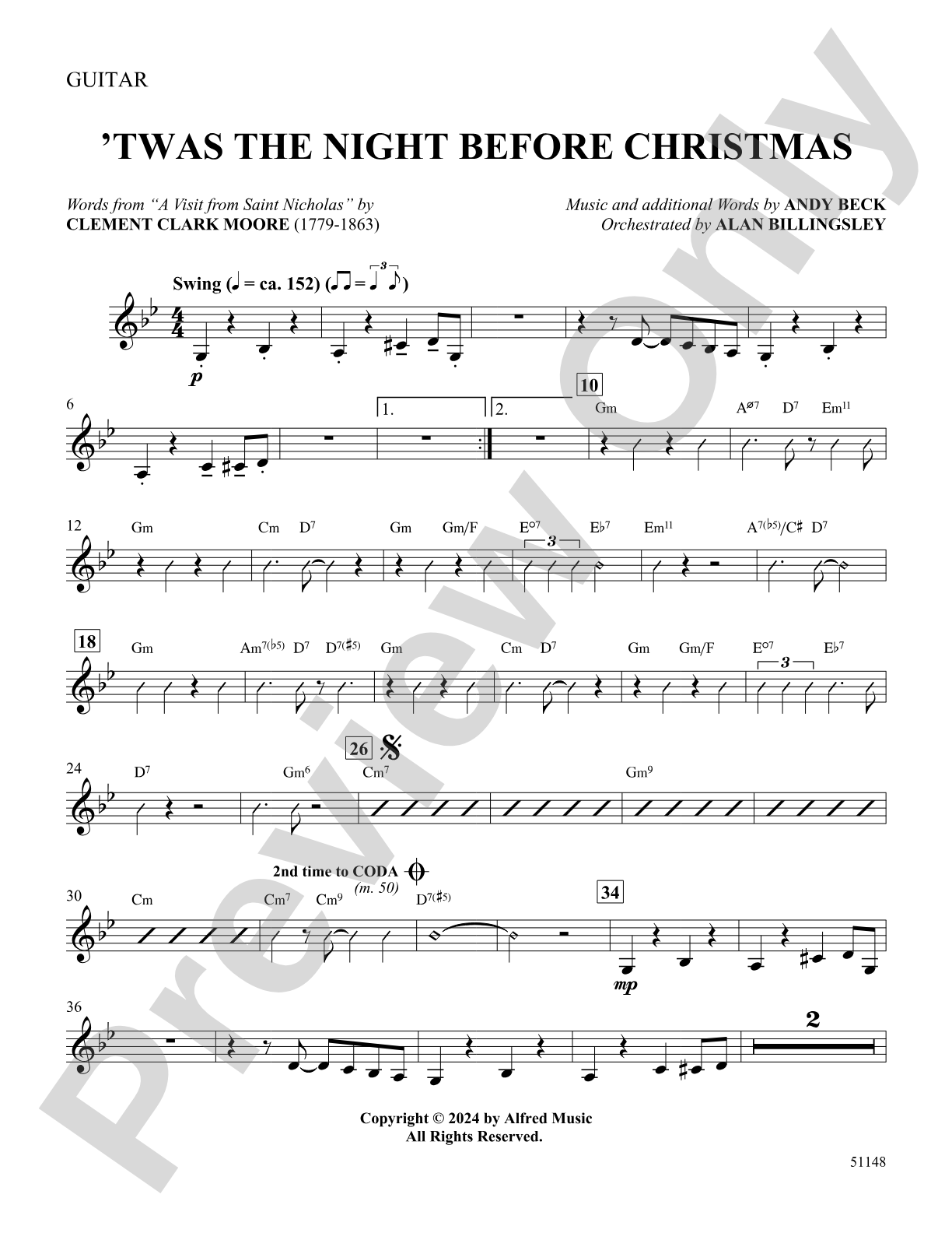 'Twas the Night Before Christmas: Guitar