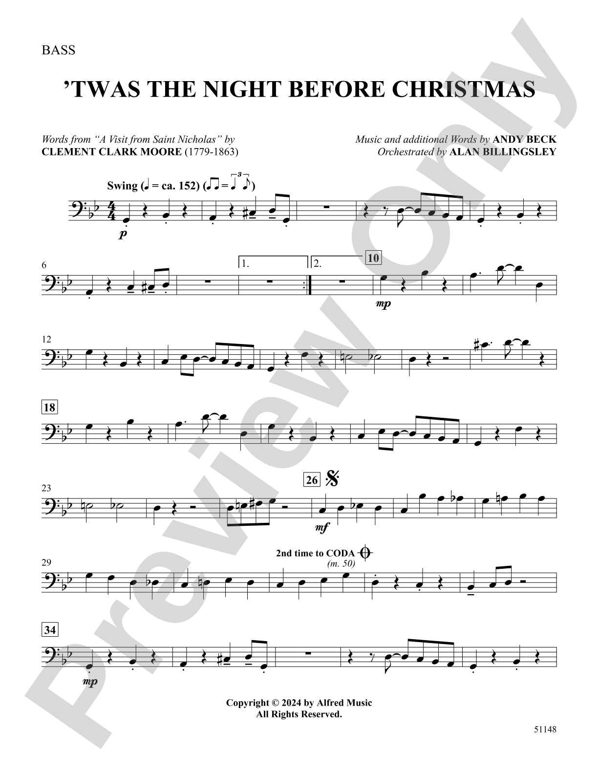 'Twas the Night Before Christmas: String Bass