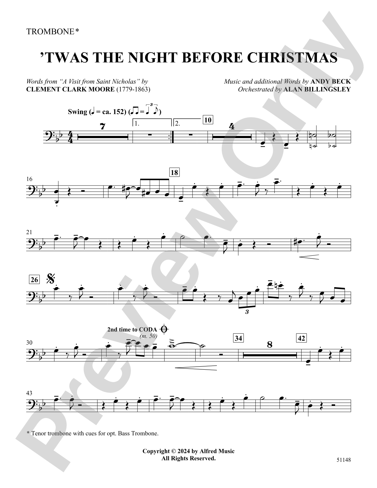 'Twas the Night Before Christmas: 1st Trombone