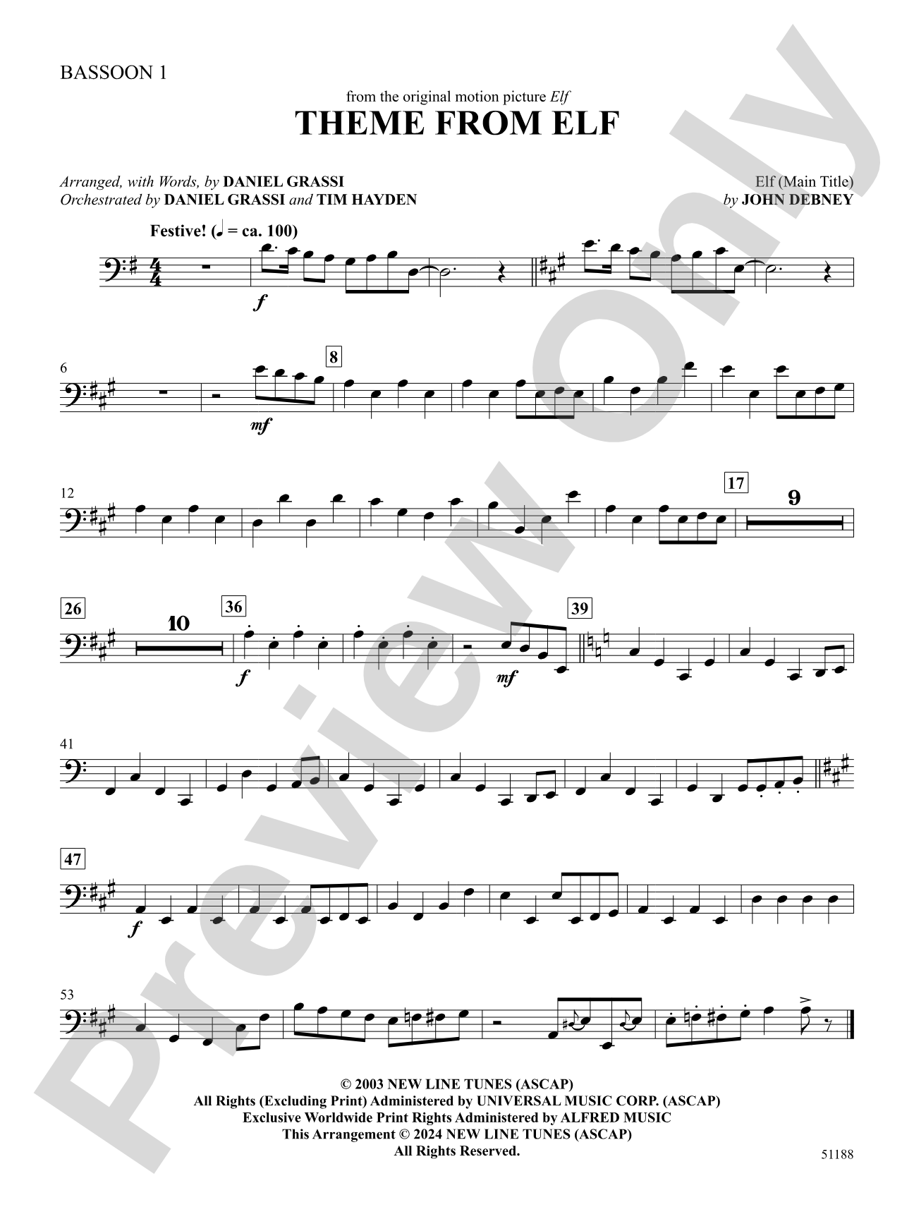 Theme from Elf: Bassoon
