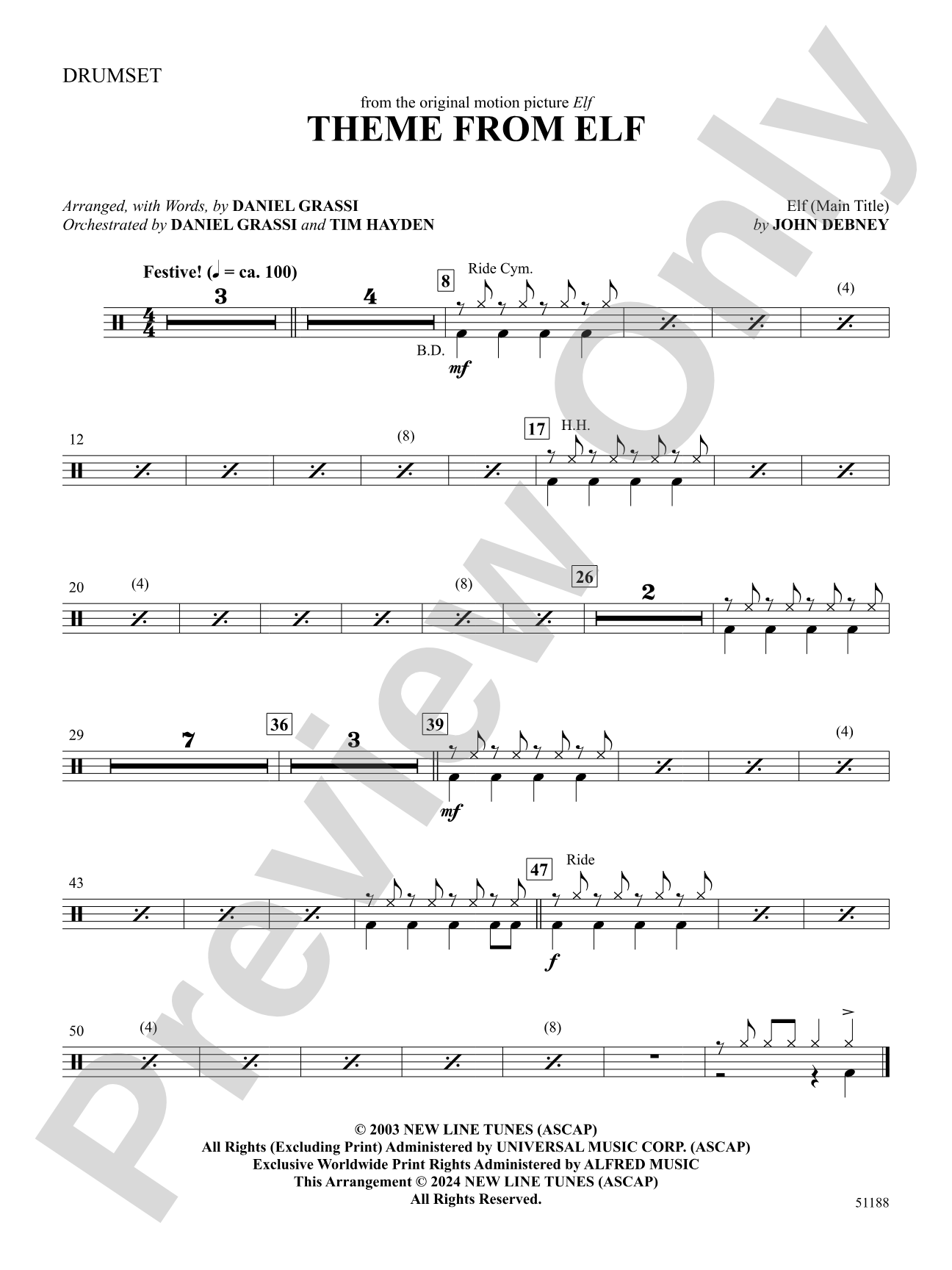Theme from Elf: Drums