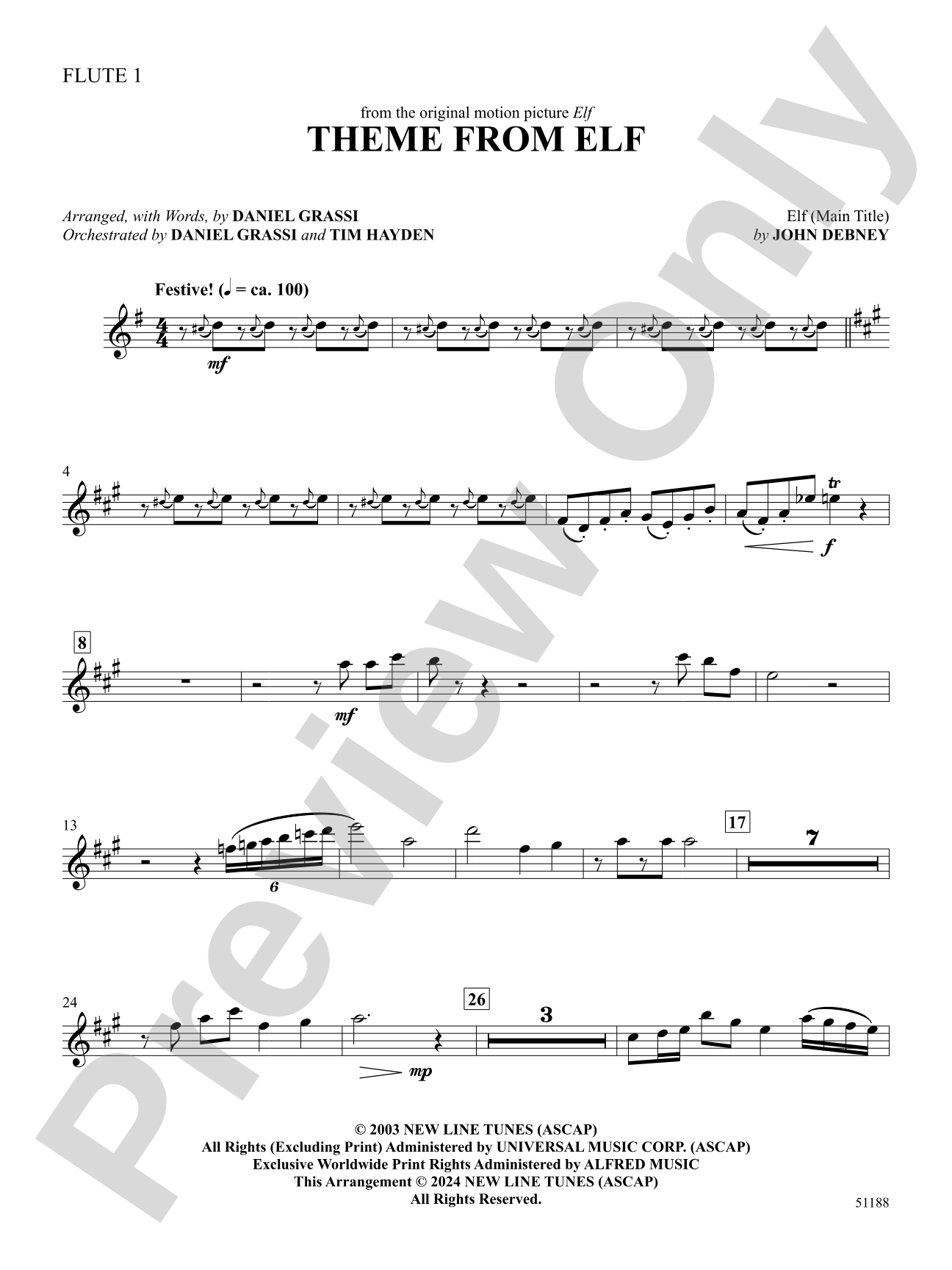 Theme from Elf: Flute