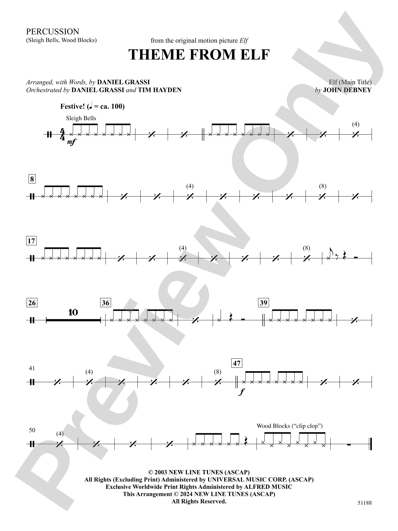 Theme from Elf: 1st Percussion