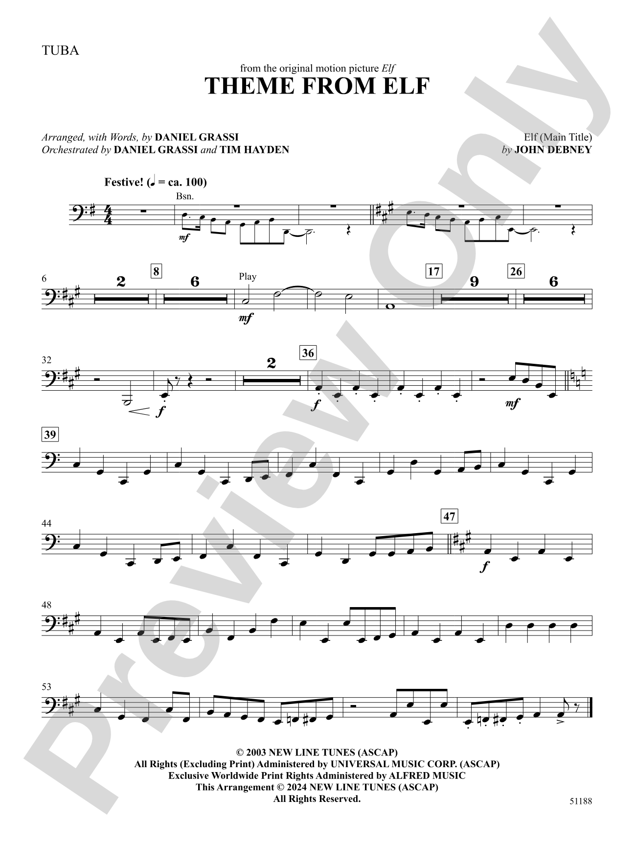 Theme from Elf: Tuba