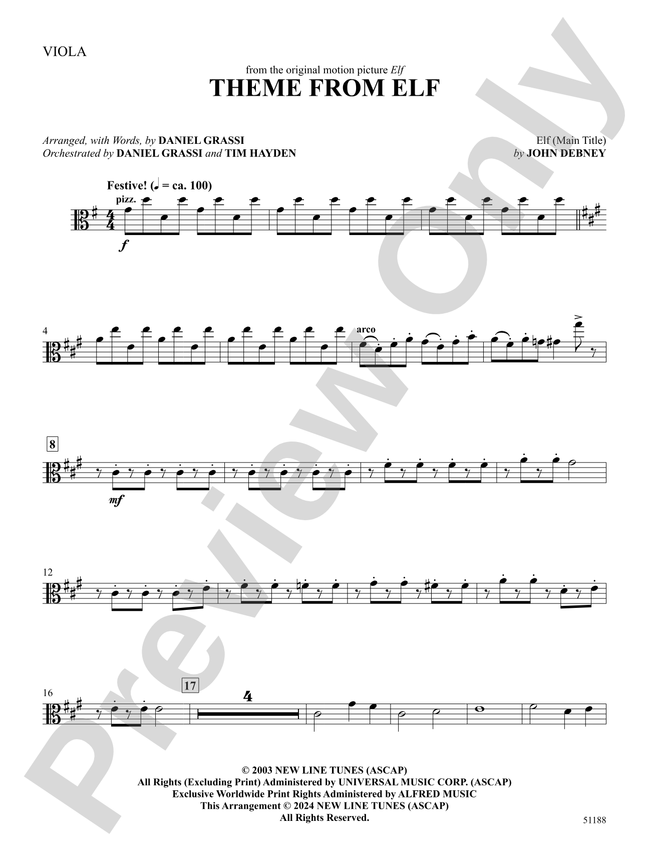 Theme from Elf: Viola