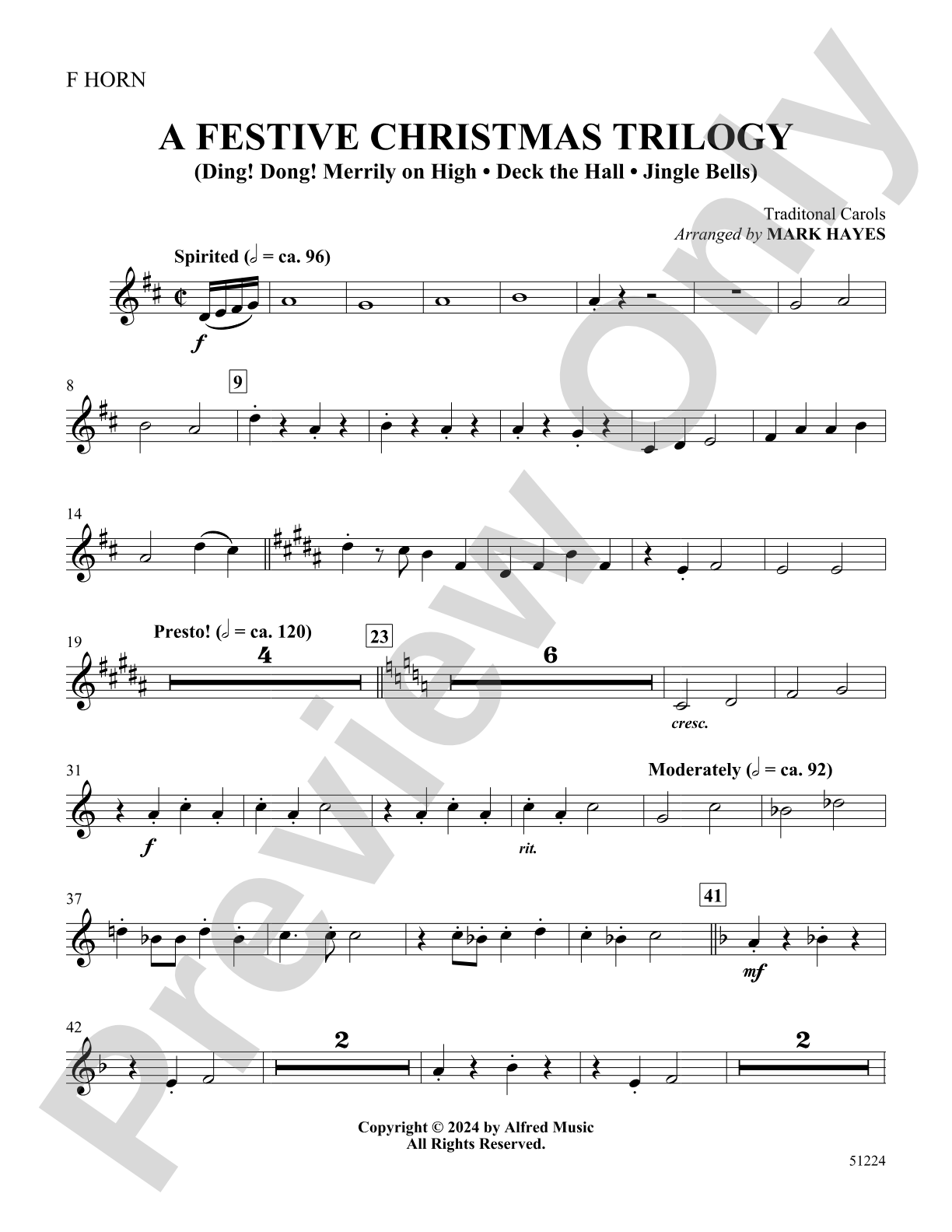 A Festive Christmas Trilogy: 1st F Horn